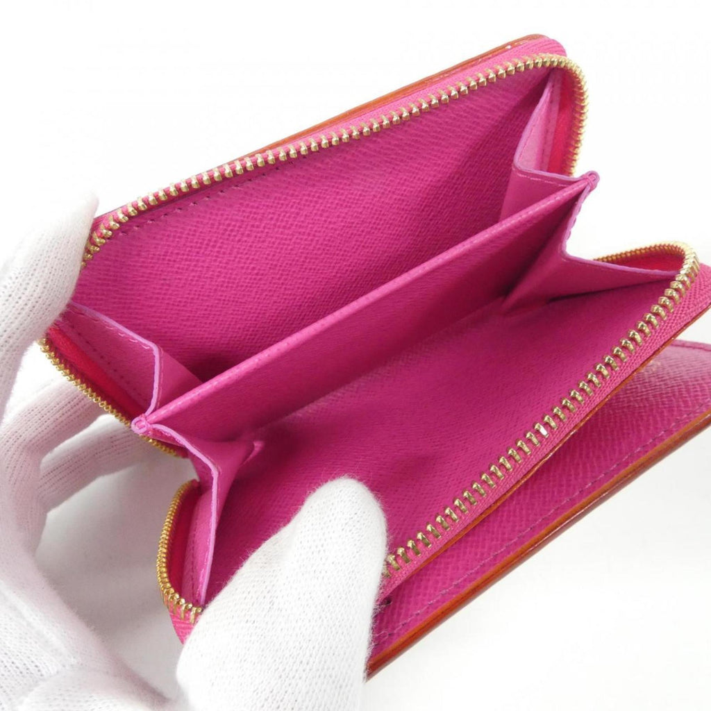 Louis Vuitton Pink White Coated Canvas Wallet (Bi-Fold) (Pre-Owned)