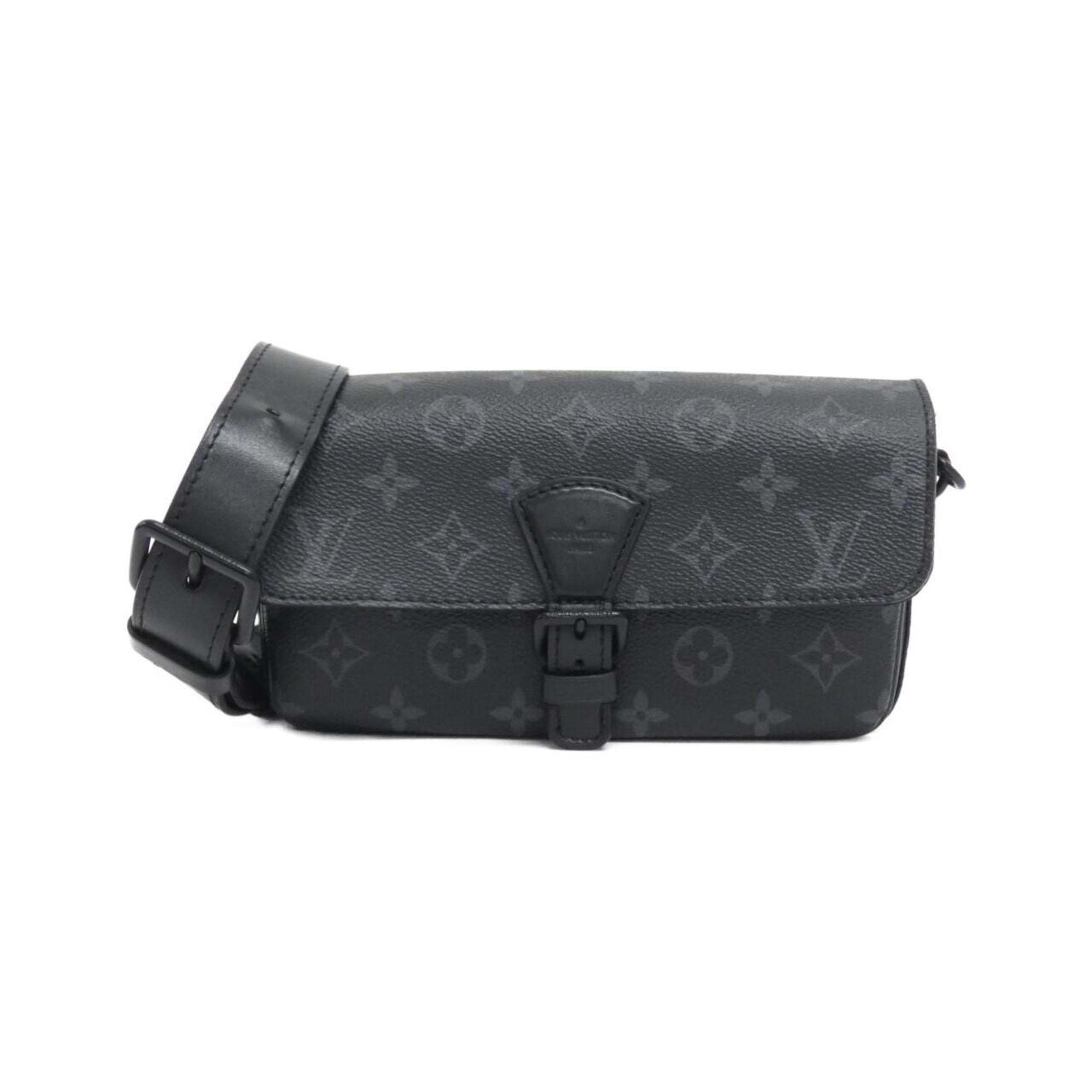 Louis Vuitton Black Coated Canvas Shoulder Bag (Pre-Owned)