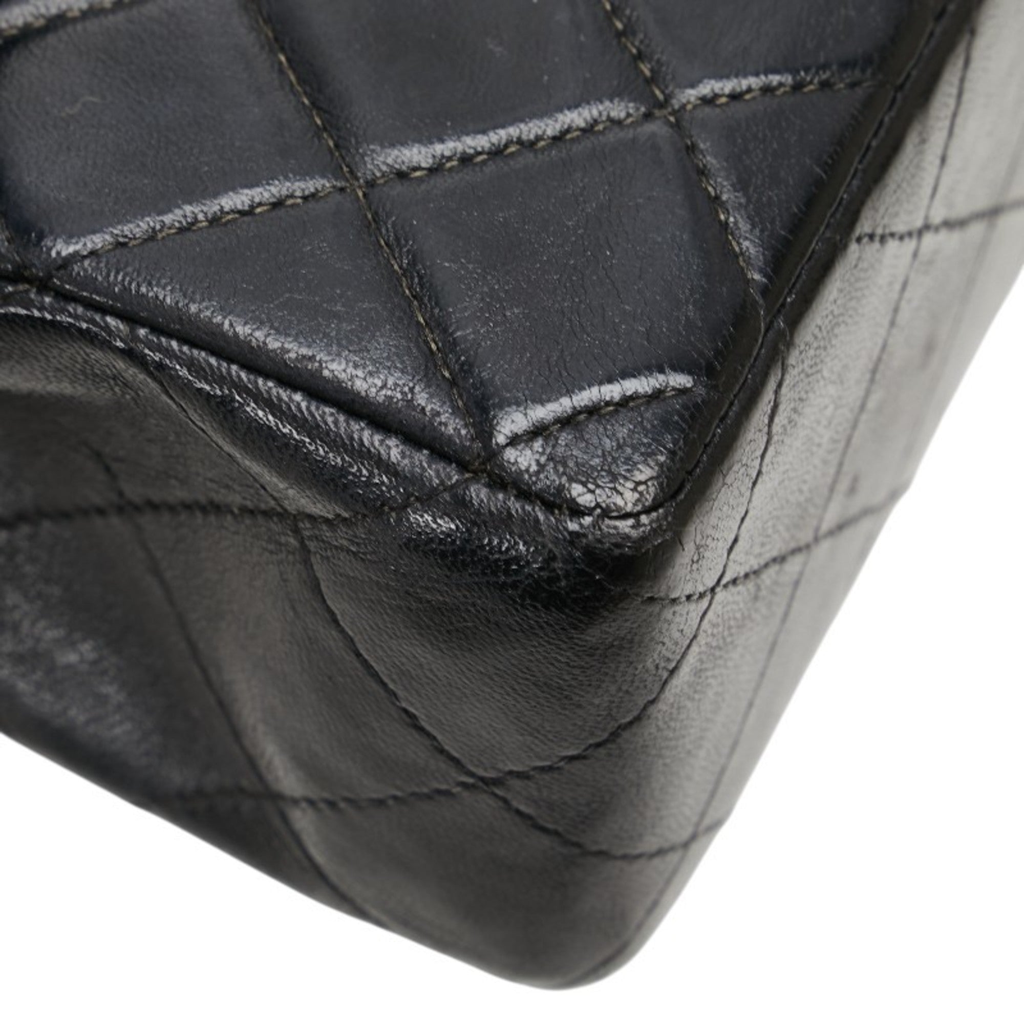 Vintage Square Classic Single Flap Bag Quilted Lambskin Mini