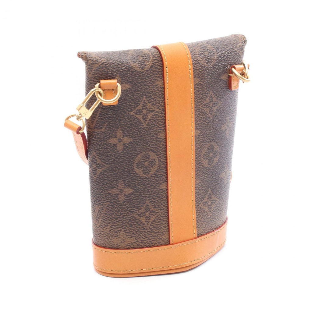 Louis Vuitton Brown Coated Canvas Leather Shoulder Bag (Pre-Owned)