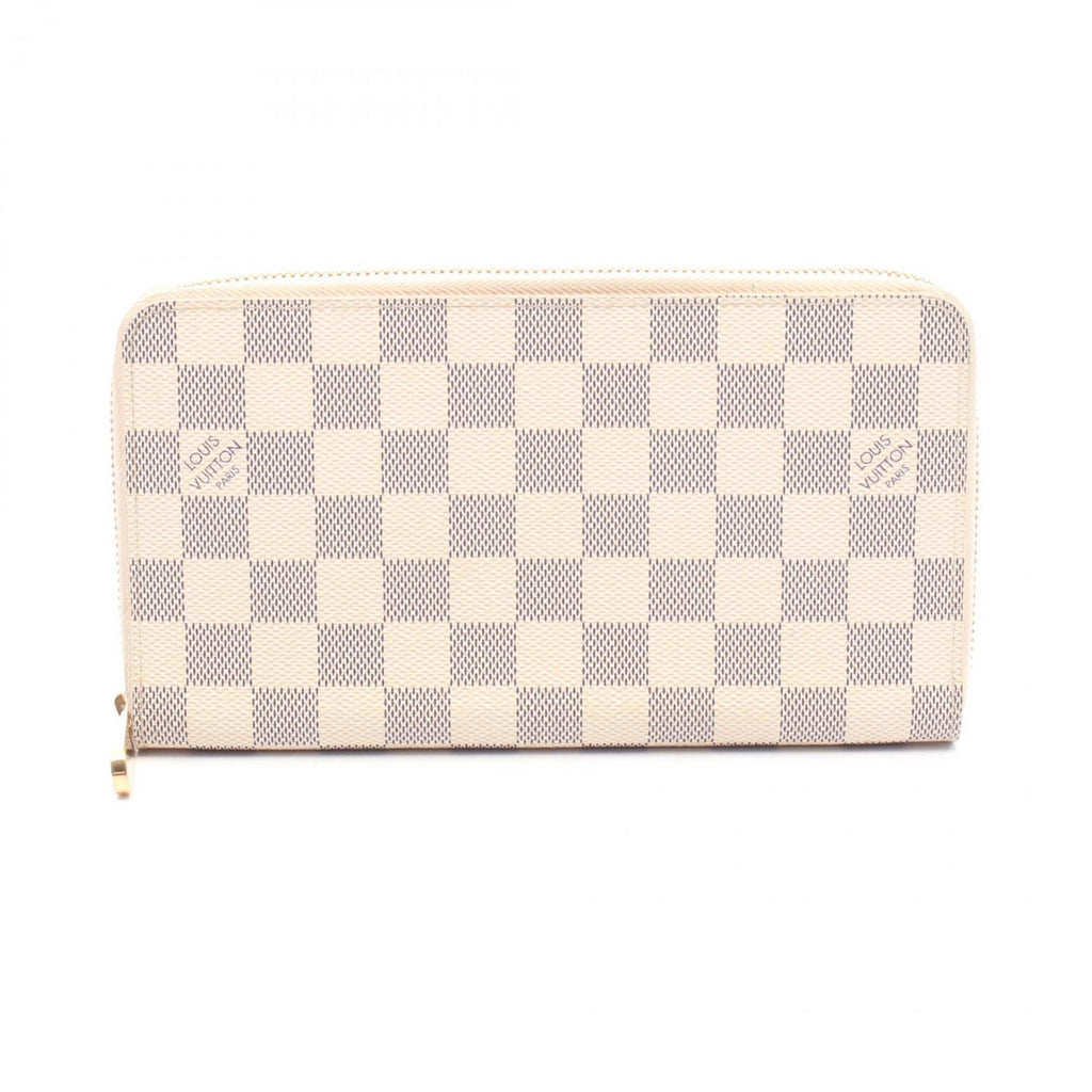 Louis Vuitton Damier Azur White Coated Canvas Long Wallet (Bi-Fold) (Pre-Owned)