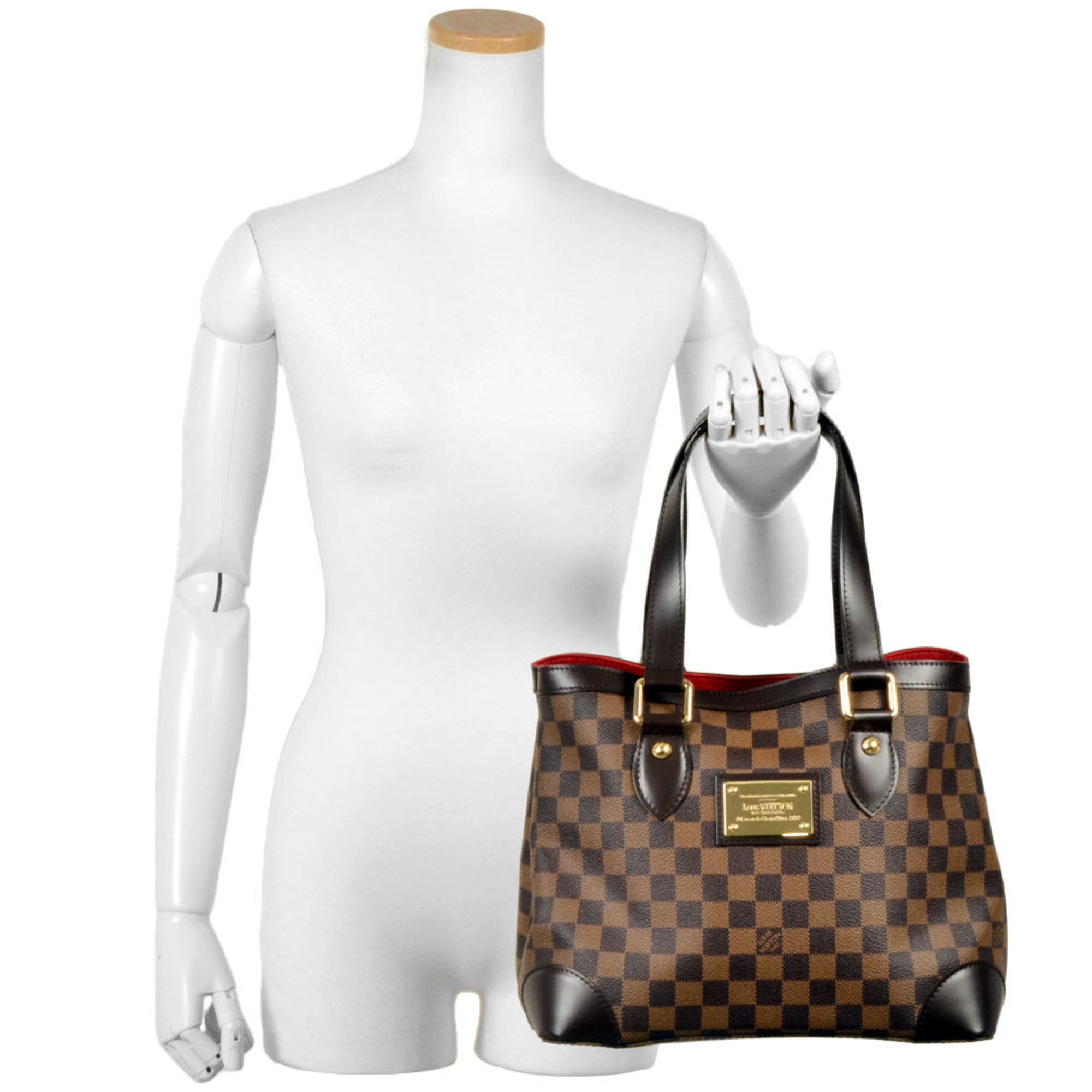 Louis Vuitton Damier Canvas Ebene Damier Canvas Handbag Tote Bag (Pre-Owned)