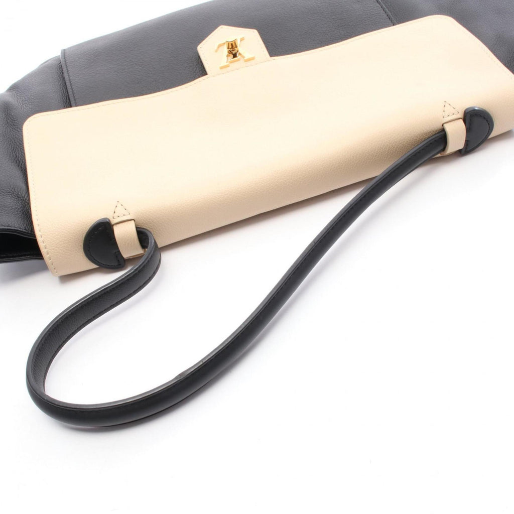 Louis Vuitton Black Ivory Leather Handbag (Pre-Owned)