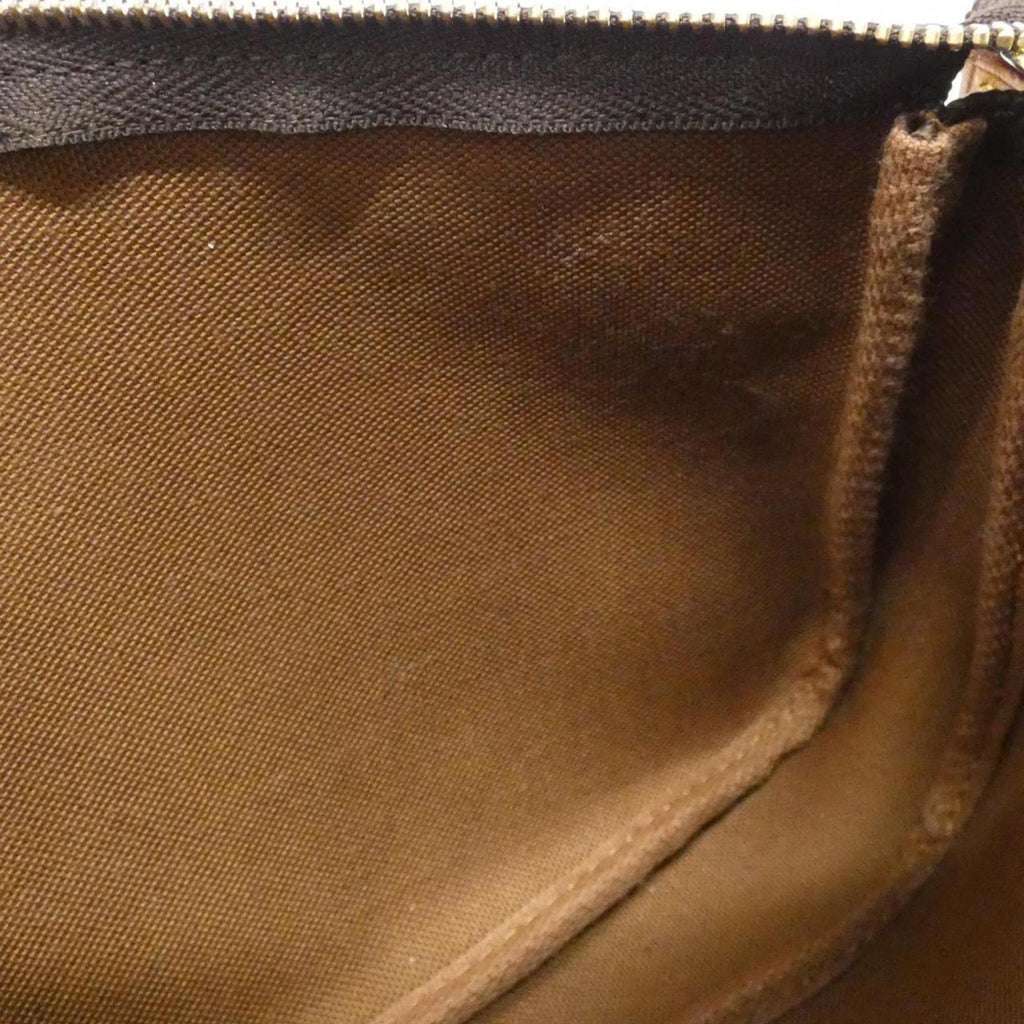 Louis Vuitton Brown Khaki Coated Canvas Pochette Pouch (Pre-Owned)