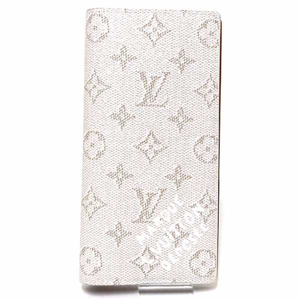 Louis Vuitton Monogram White Leather Long Wallet (Bi-Fold) (Pre-Owned)