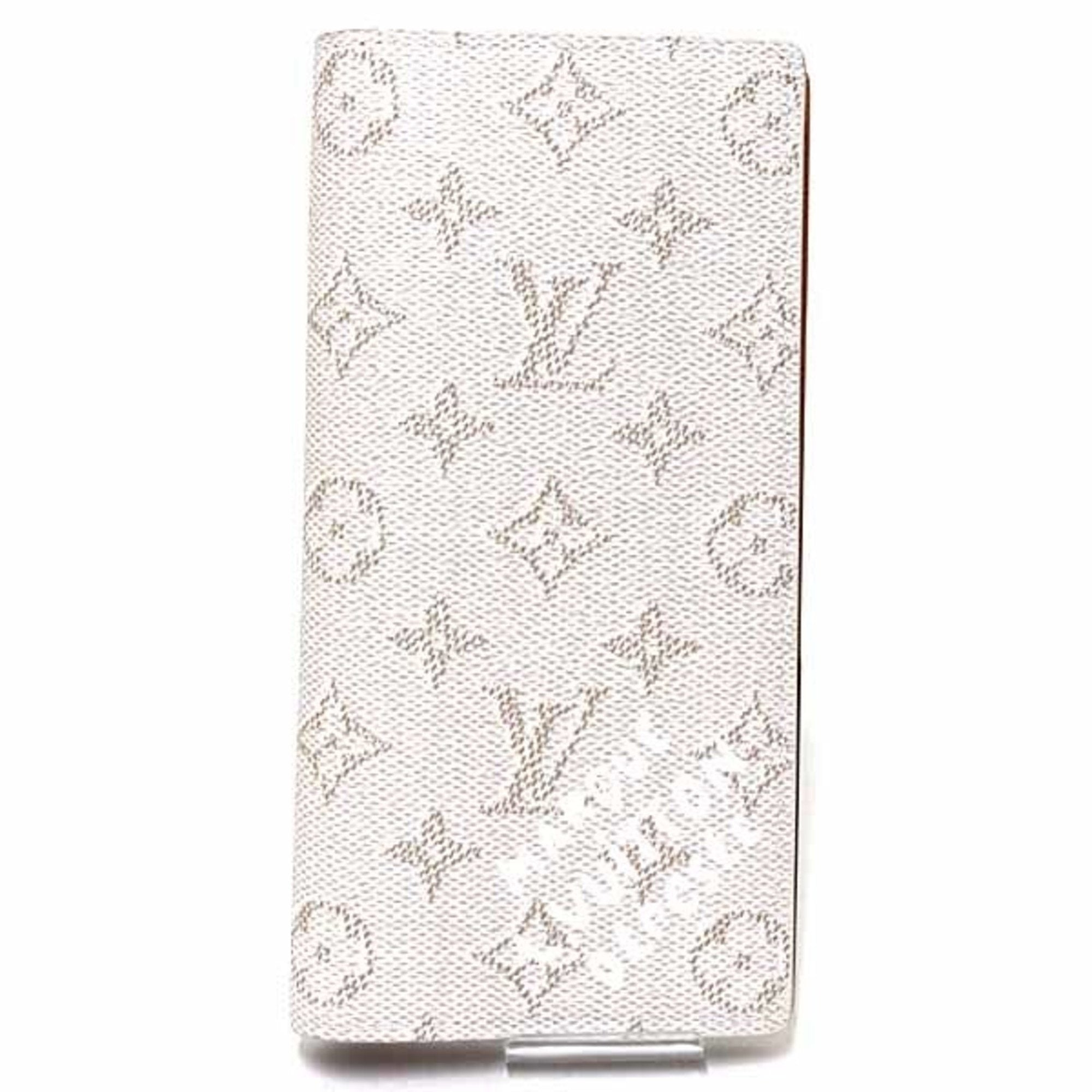 Louis Vuitton Monogram White Leather Long Wallet (Bi-Fold) (Pre-Owned)