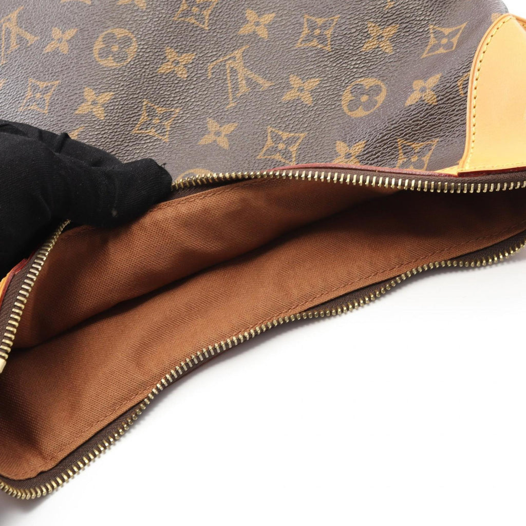 Louis Vuitton Brown Coated Canvas Leather Shoulder Bag (Pre-Owned)