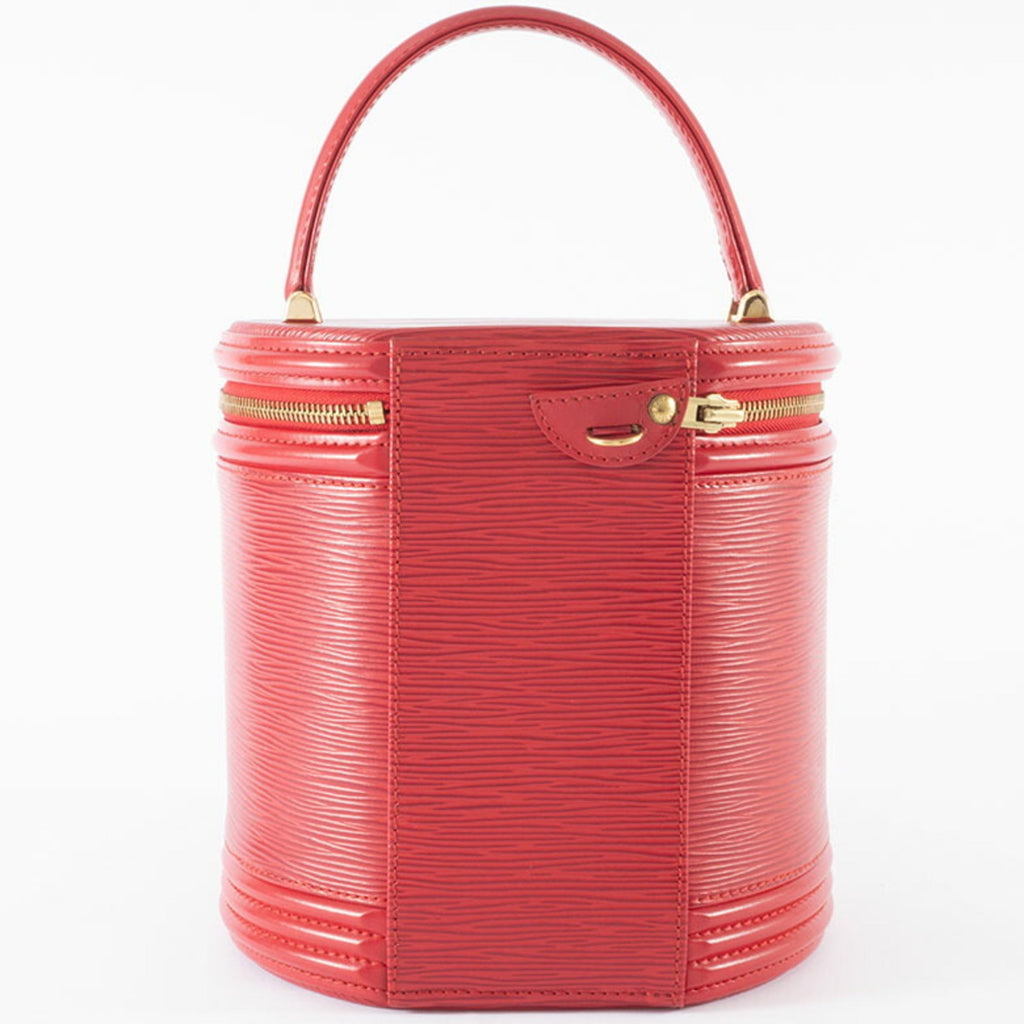 Louis Vuitton Castilian Red Epi Leather Handbag Vanity Bag (Pre-Owned)