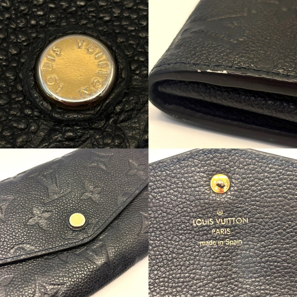 Louis Vuitton Black Infini Monogram Monogram Empreinte Long Wallet (Bi-Fold) (Pre-Owned)