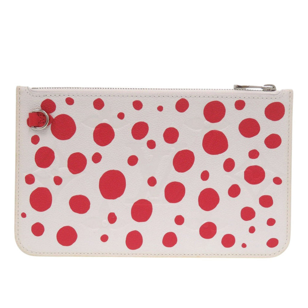 Louis Vuitton Red Color White Leather Pouch (Pre-Owned)