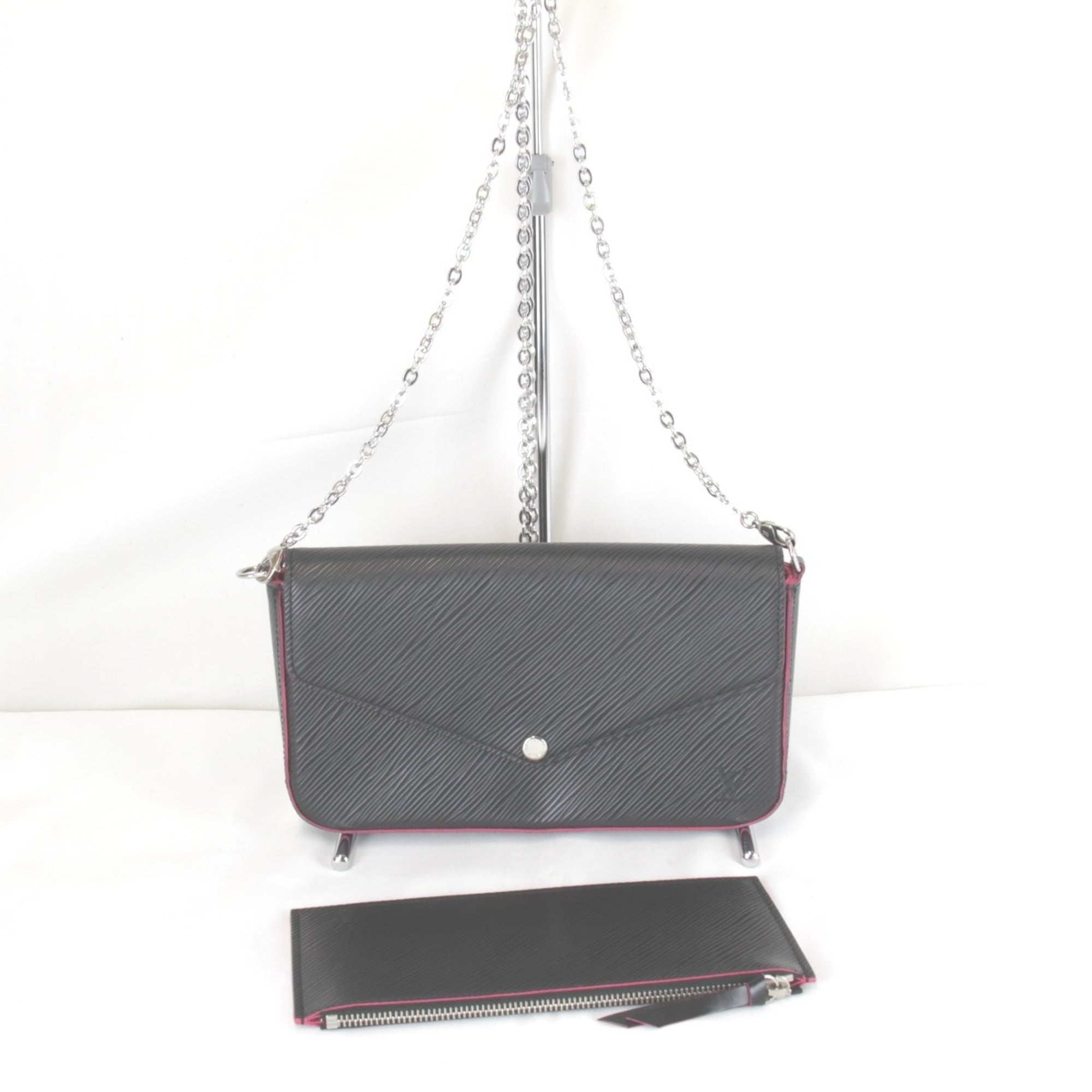 Louis Vuitton Black Pink Epi Leather Pochette Pouch (Pre-Owned)