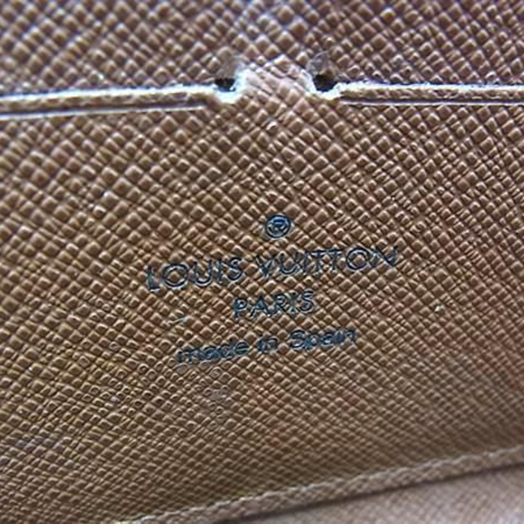 Louis Vuitton Brown Pvc Leather Long Wallet (Bi-Fold) (Pre-Owned)