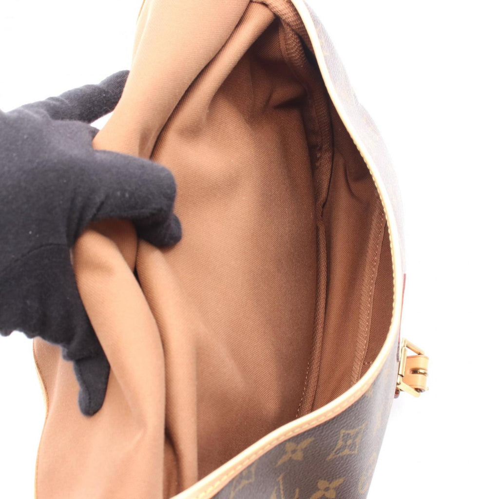 Louis Vuitton Brown Coated Canvas Leather Shoulder Bag (Pre-Owned)