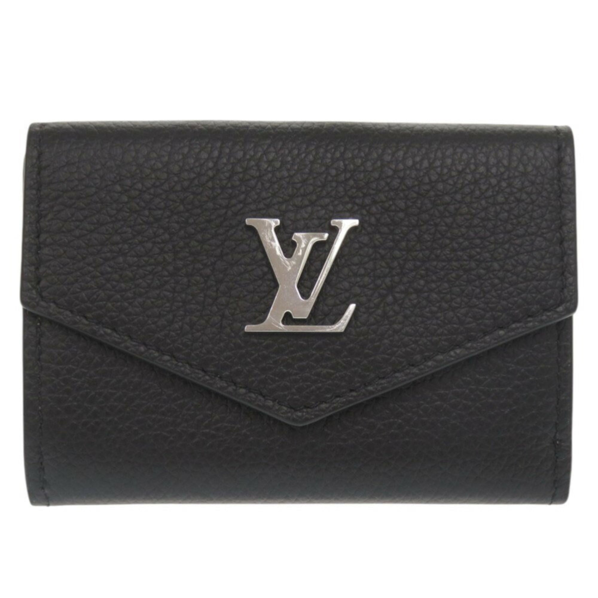 Louis Vuitton Black Noir Leather Wallet (Tri-Fold) (Pre-Owned)