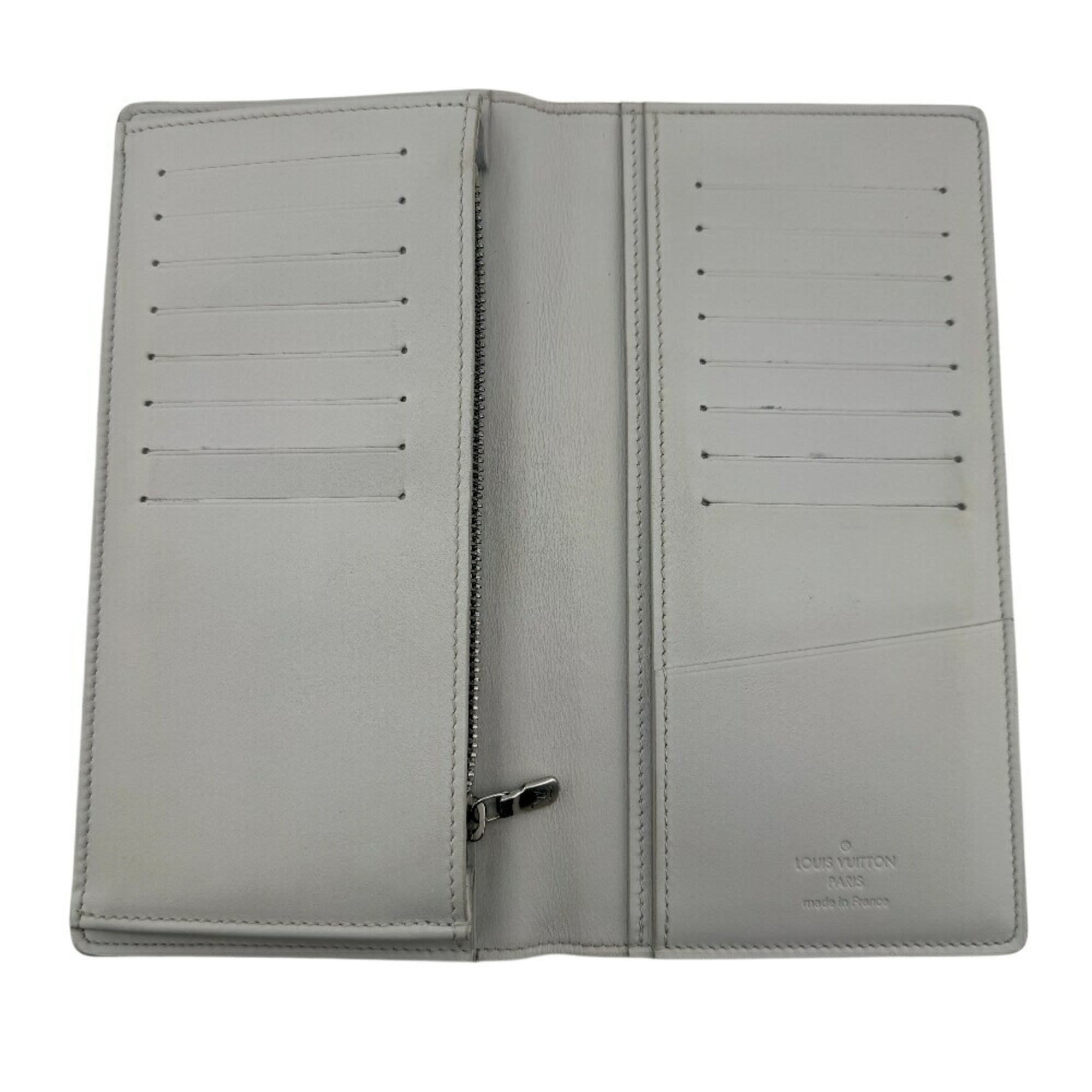 Louis Vuitton White Damier Infini Leather Long Wallet (Bi-Fold) (Pre-Owned)