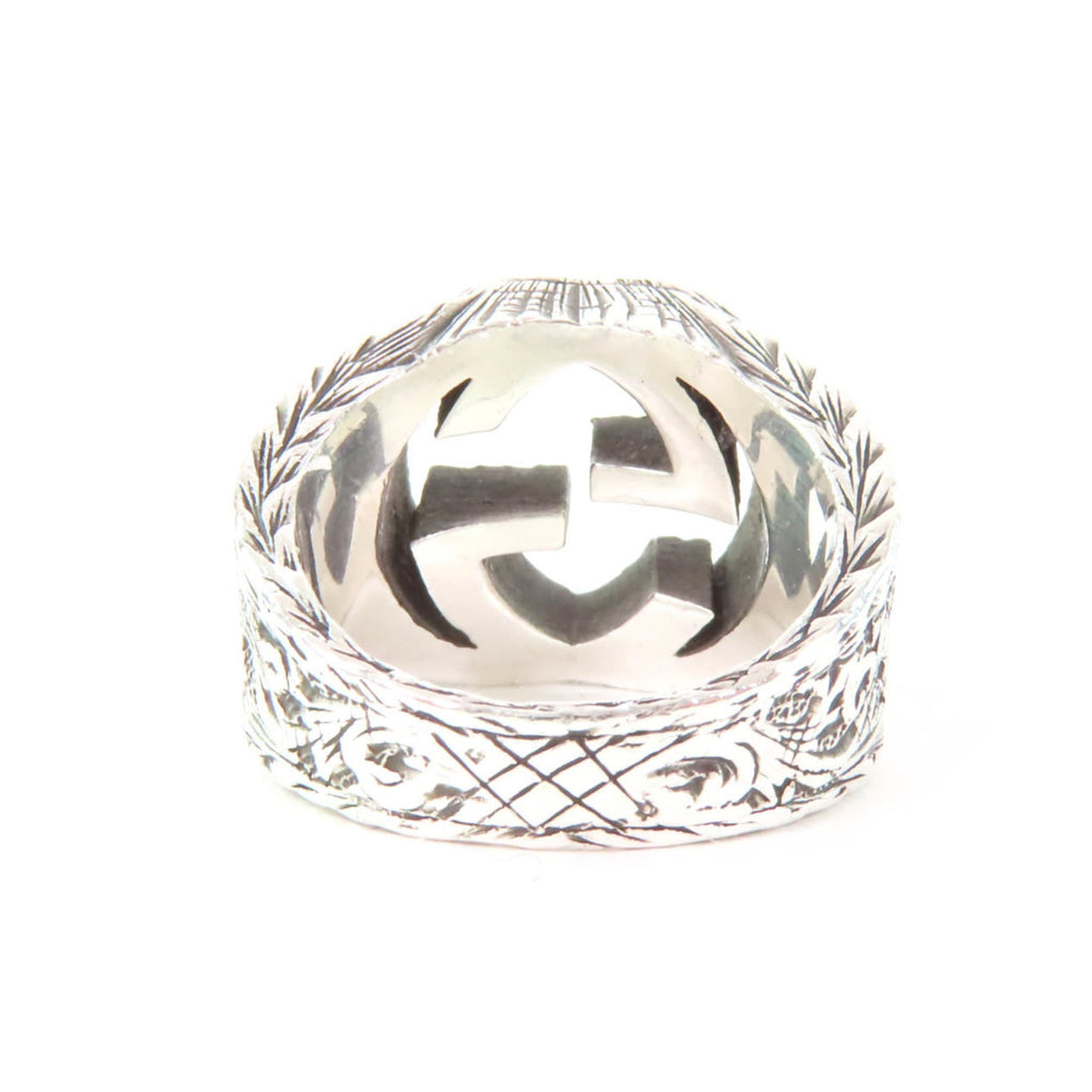 Interlocking G Arabesque Ring Sterling Silver