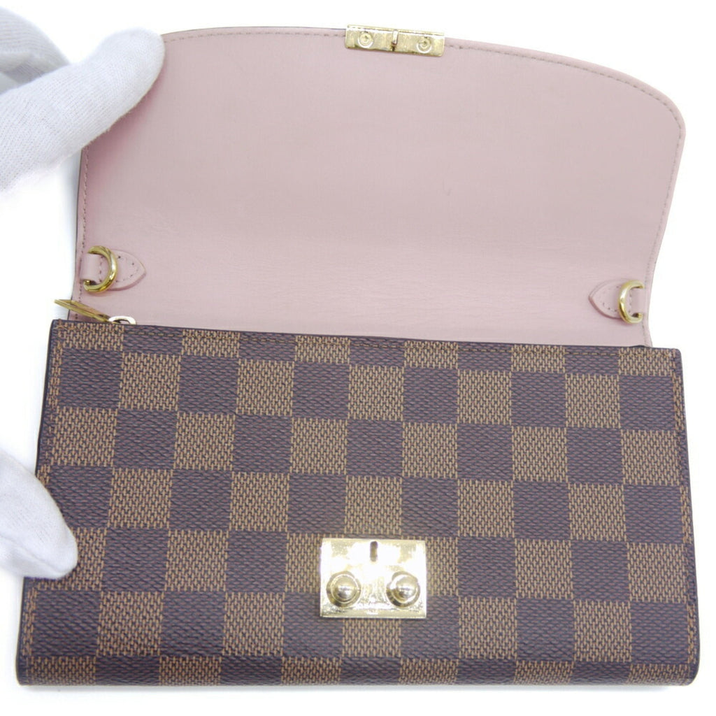 Louis Vuitton Magnolia Damier Canvas Leather Chain/Shoulder Wallet (Pre-Owned)