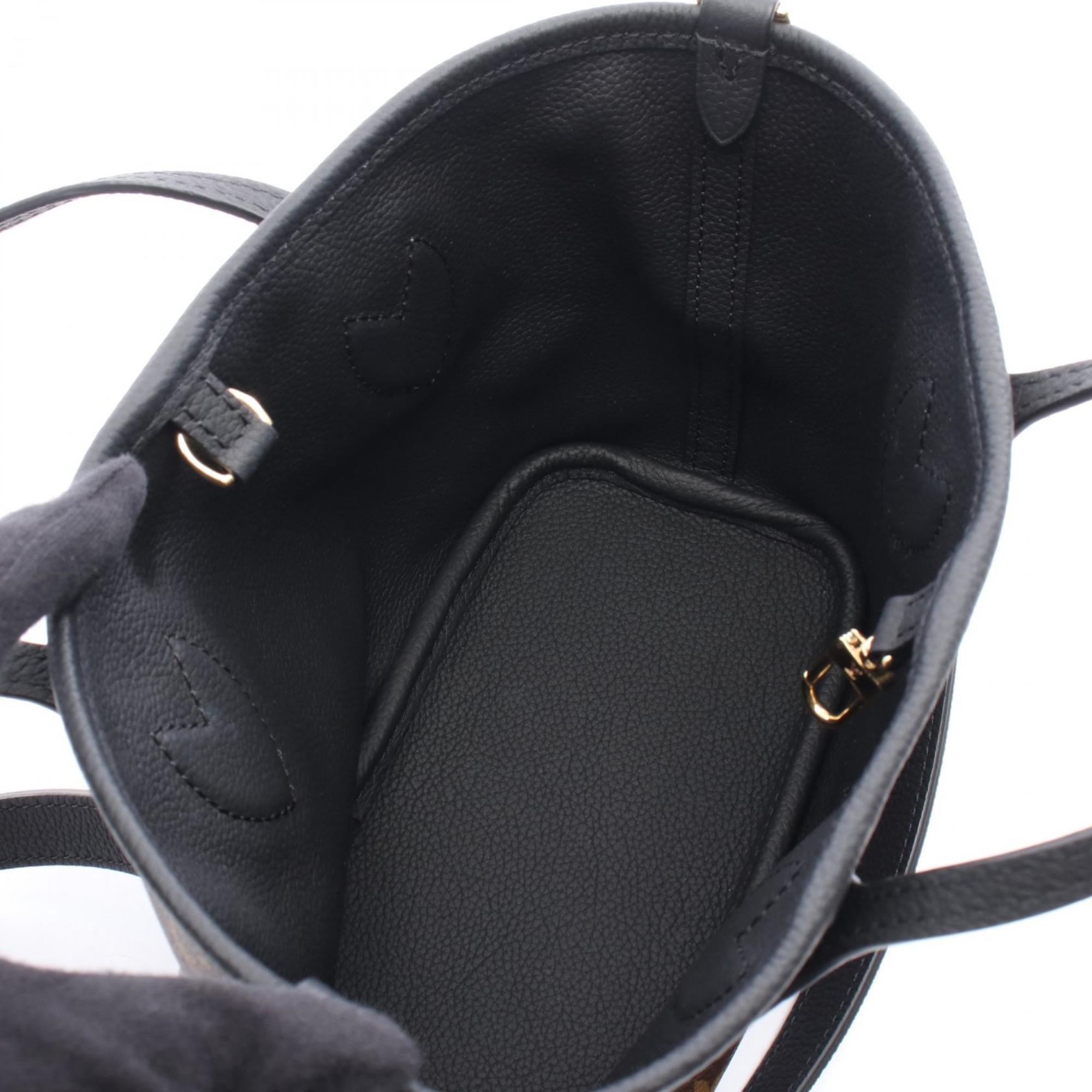 Louis Vuitton Black Brown Noir Coated Canvas Leather Tote Bag (Pre-Owned)