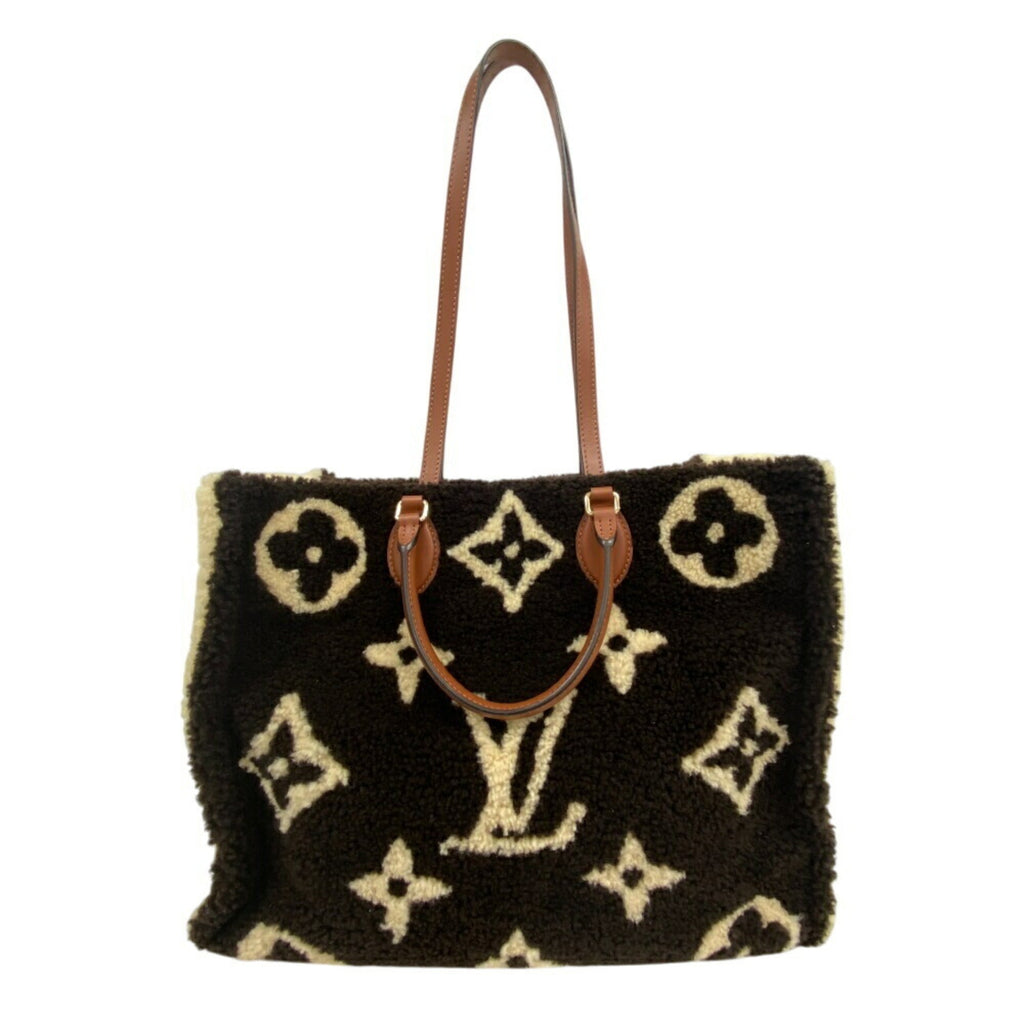 Louis Vuitton Brown Ivory Leather Handbag (Pre-Owned)