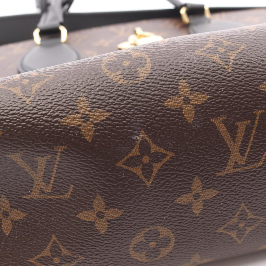 Louis Vuitton Black Brown Noir Pvc Coated Canvas Leather Tote Bag (Pre-Owned)