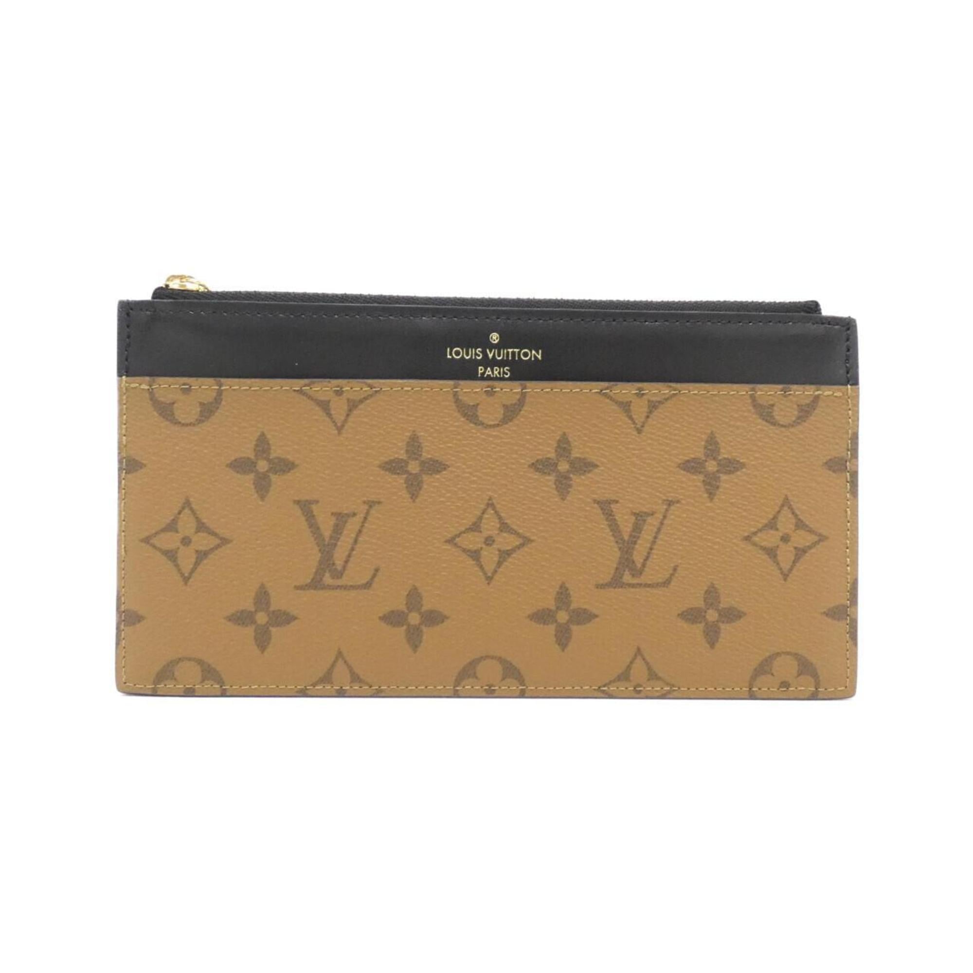 Louis Vuitton Marron Coated Canvas Long Wallet (Bi-Fold) (Pre-Owned)
