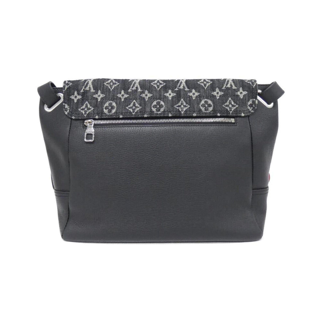 Louis Vuitton Black Denim Leather Shoulder Bag (Pre-Owned)