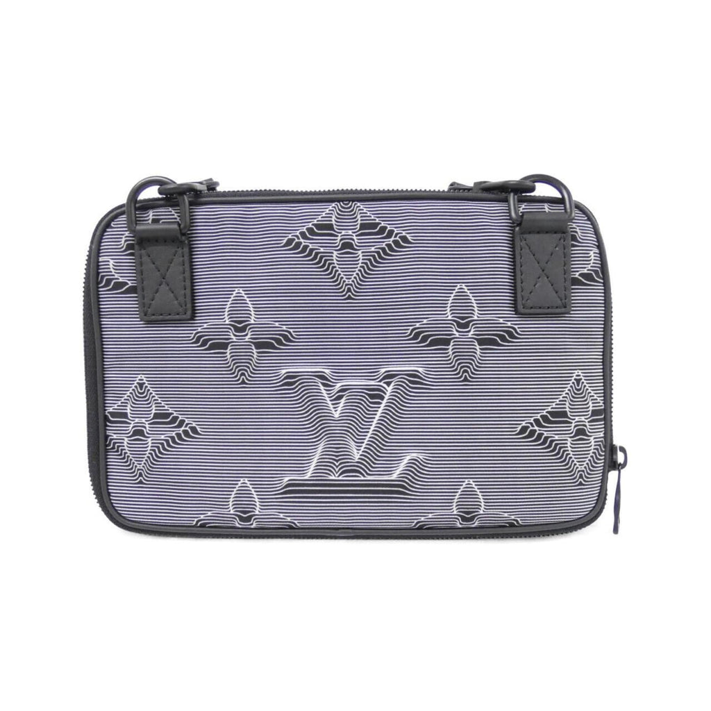 Louis Vuitton Black Gris Nylon Shoulder Bag (Pre-Owned)