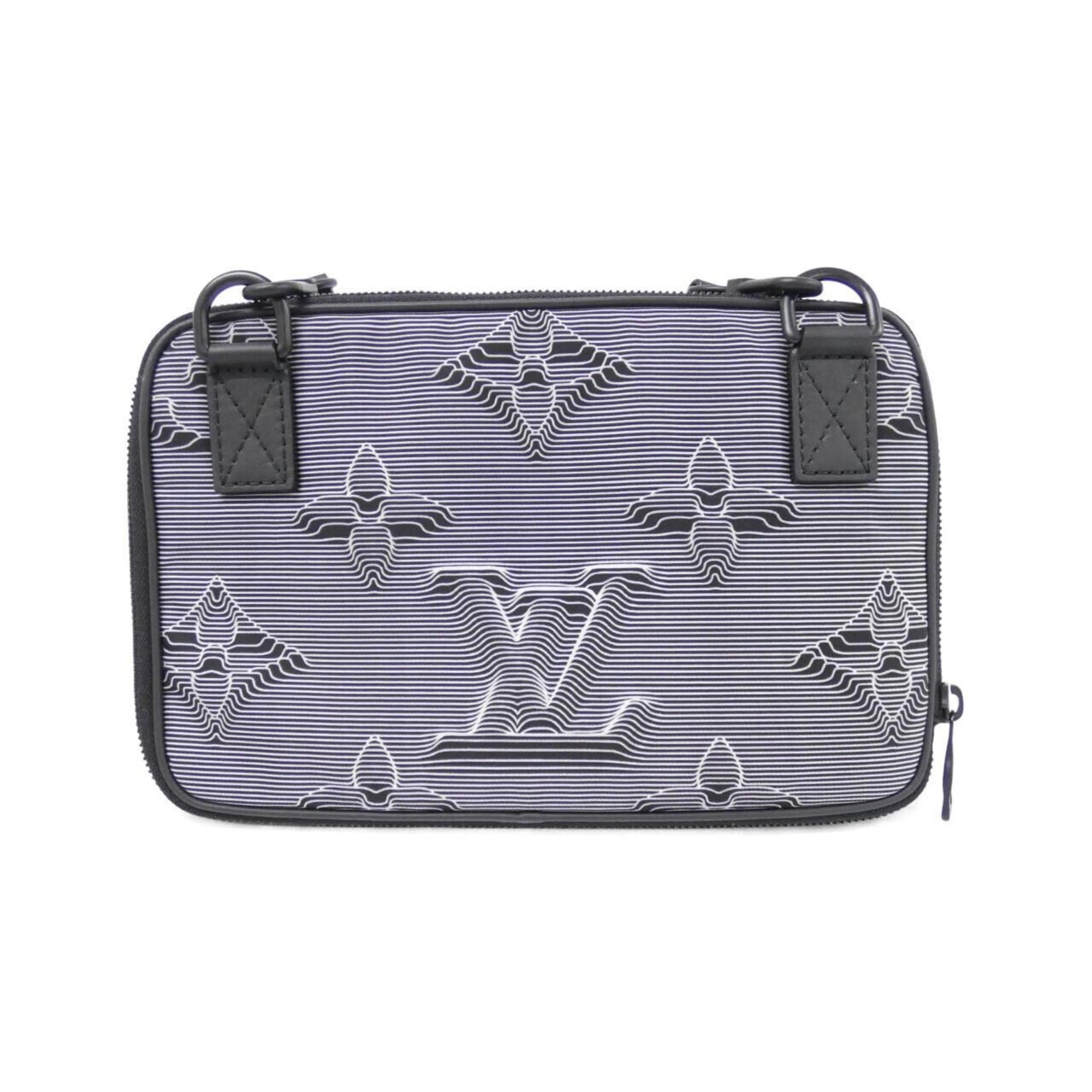 Louis Vuitton Black Gris Nylon Shoulder Bag (Pre-Owned)