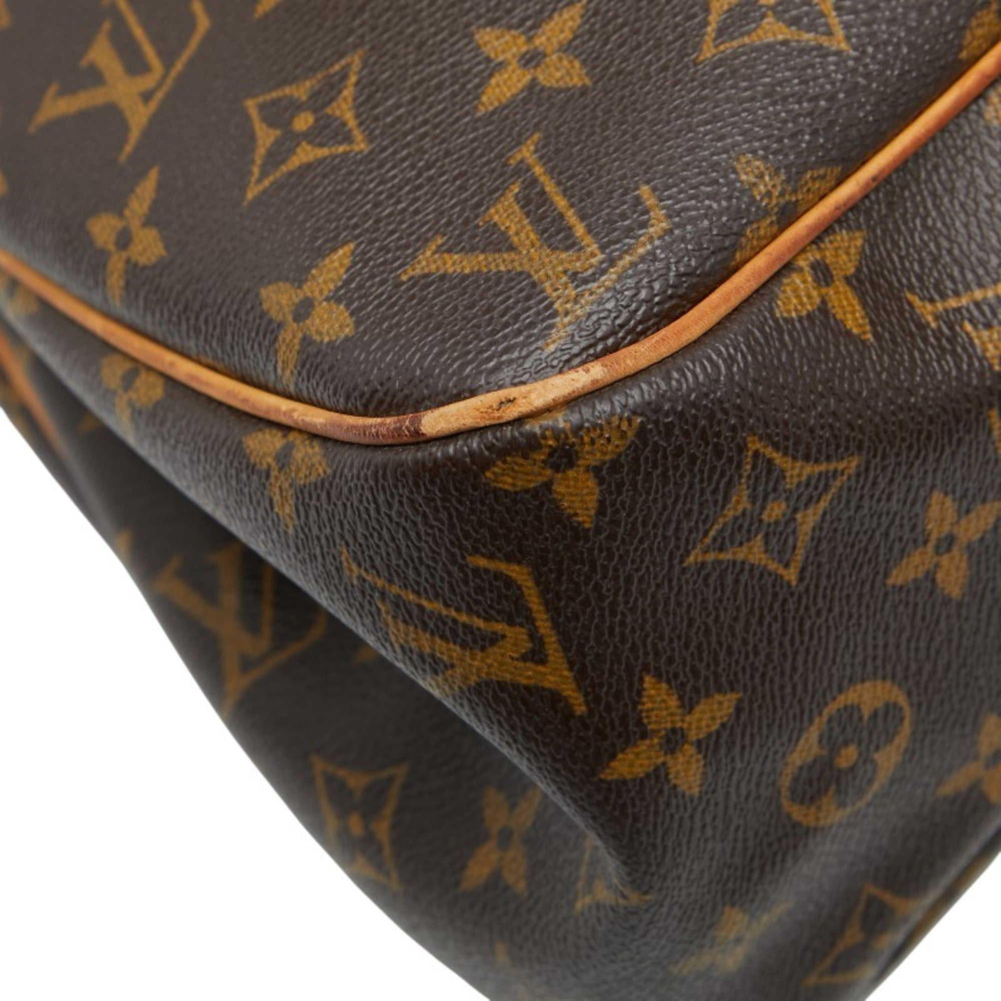 Louis Vuitton Brown Pvc Leather Shoulder Bag Tote Bag (Pre-Owned)