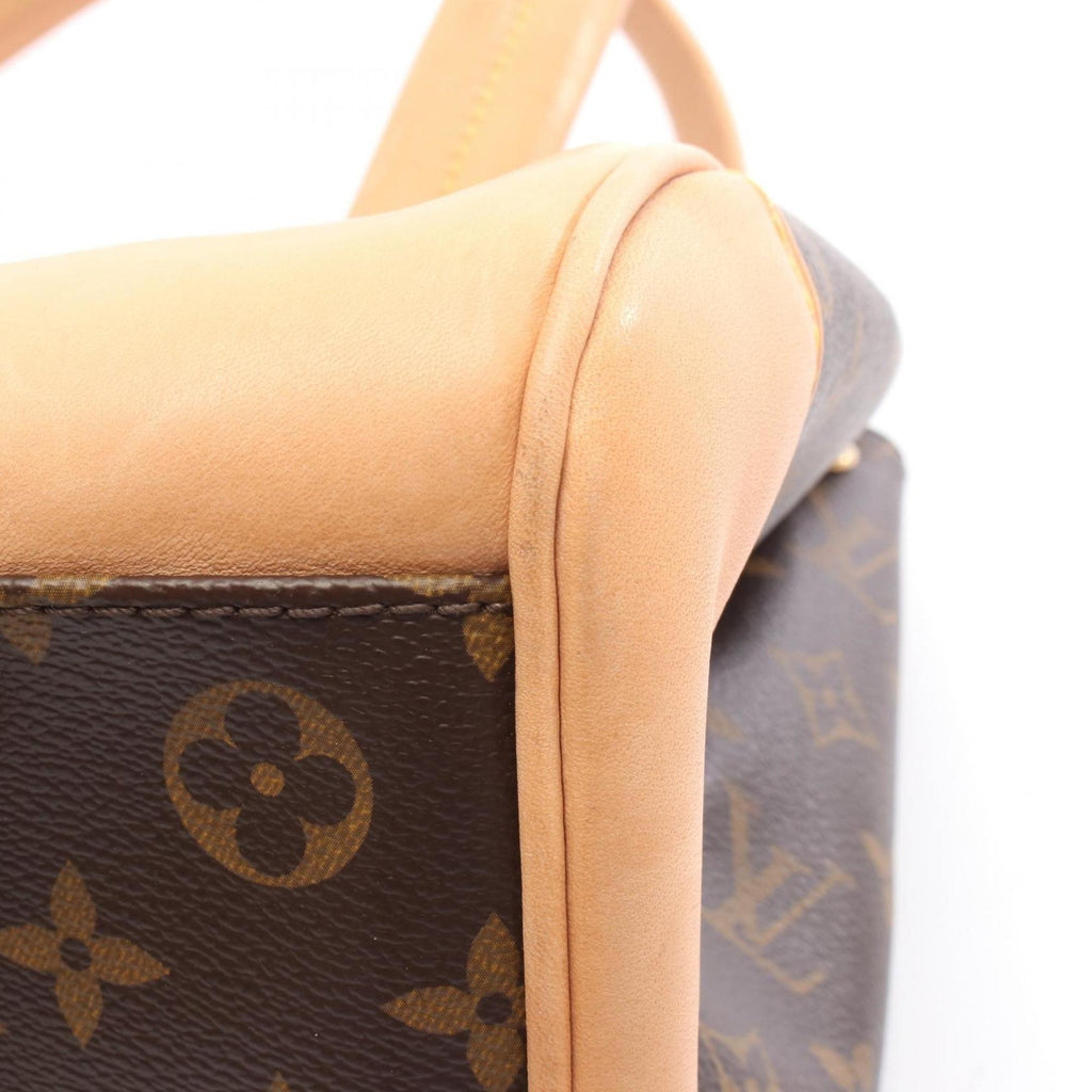 Louis Vuitton Brown Coated Canvas Leather Shoulder Bag (Pre-Owned)