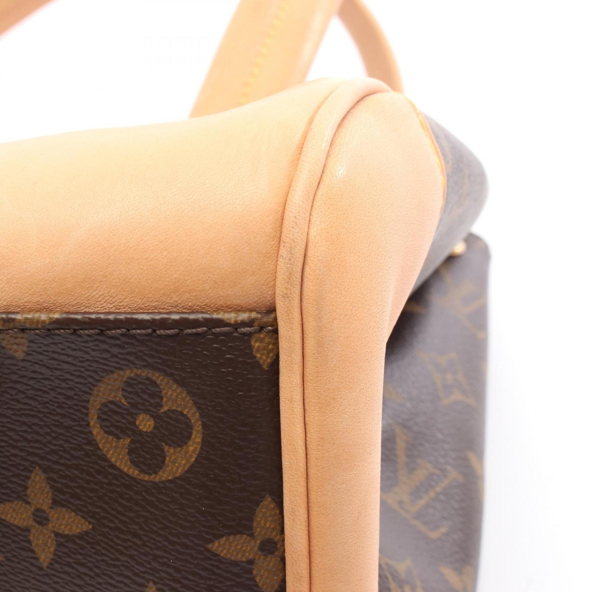 Louis Vuitton Brown Coated Canvas Leather Shoulder Bag (Pre-Owned)
