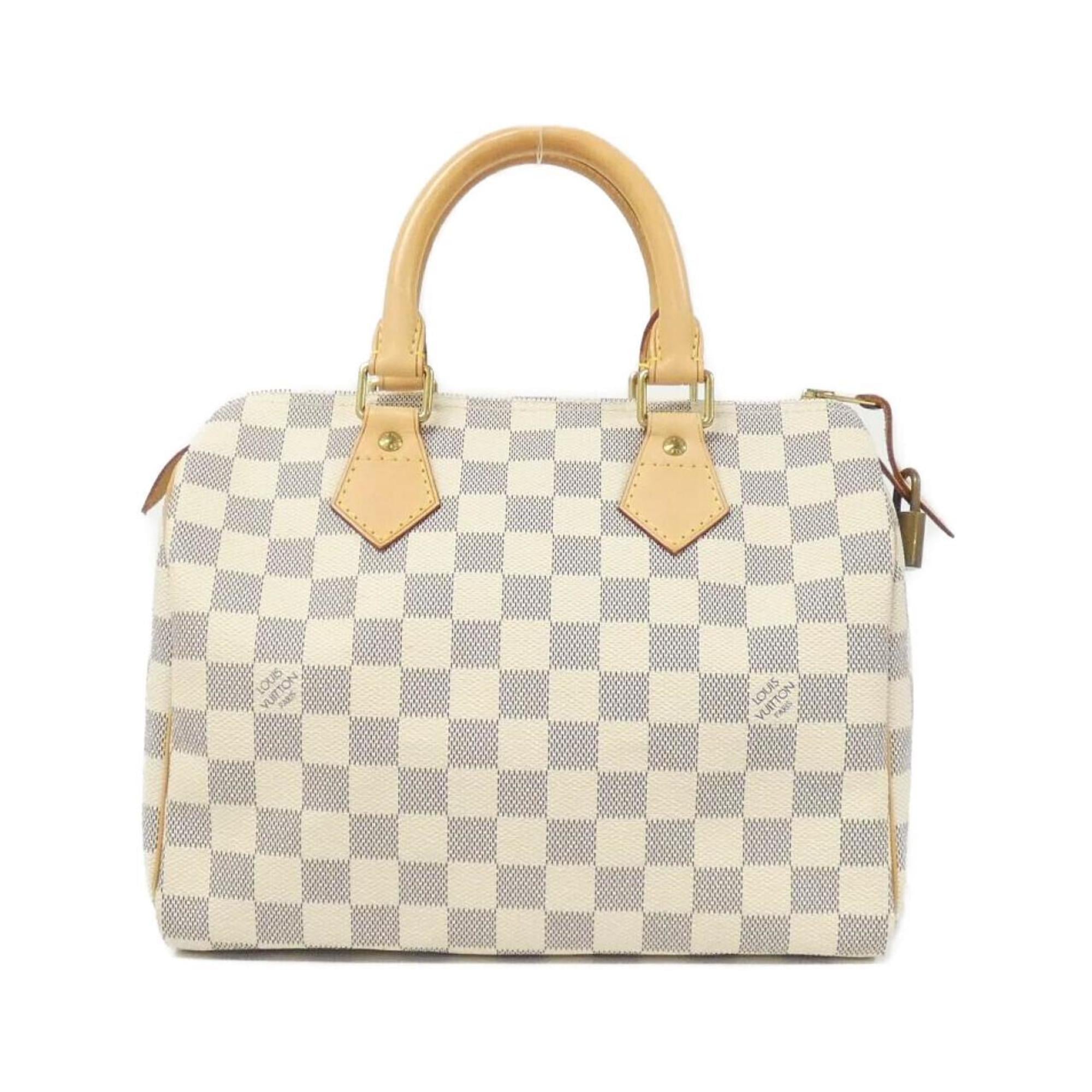 Louis Vuitton Azur White Coated Canvas Boston Bag (Pre-Owned)