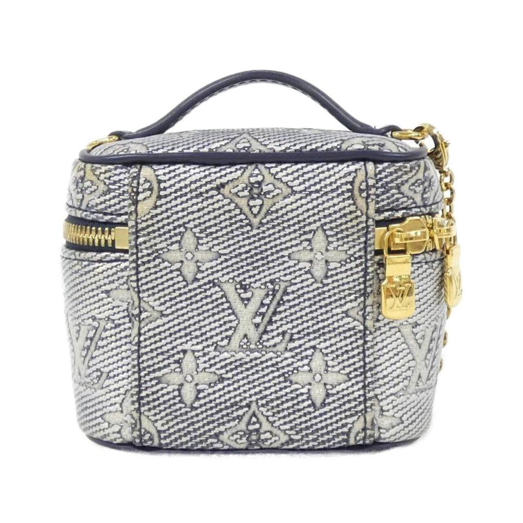 Louis Vuitton Dark Blue Light Blue Cotton Shoulder Bag (Pre-Owned)