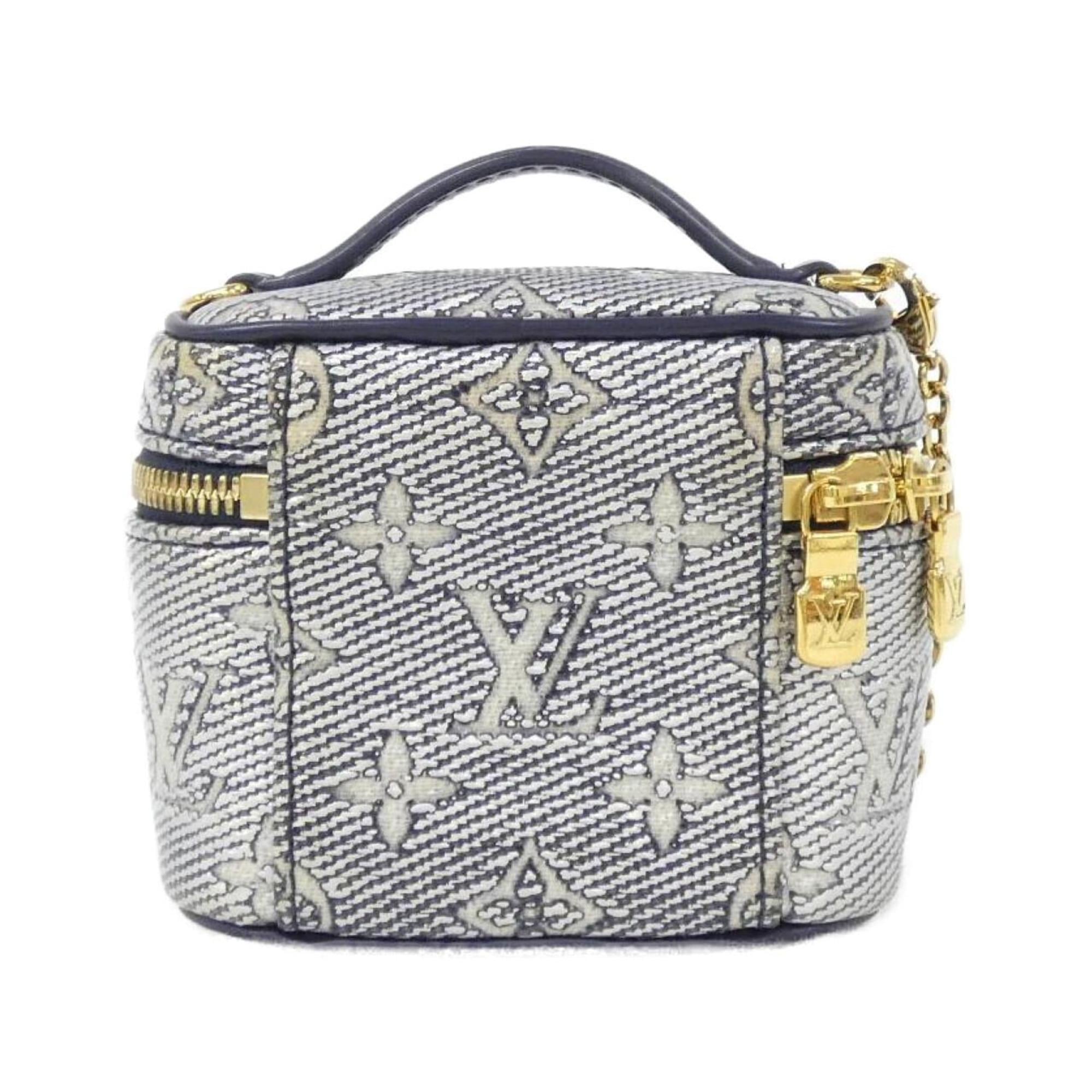 Louis Vuitton Dark Blue Light Blue Cotton Shoulder Bag (Pre-Owned)