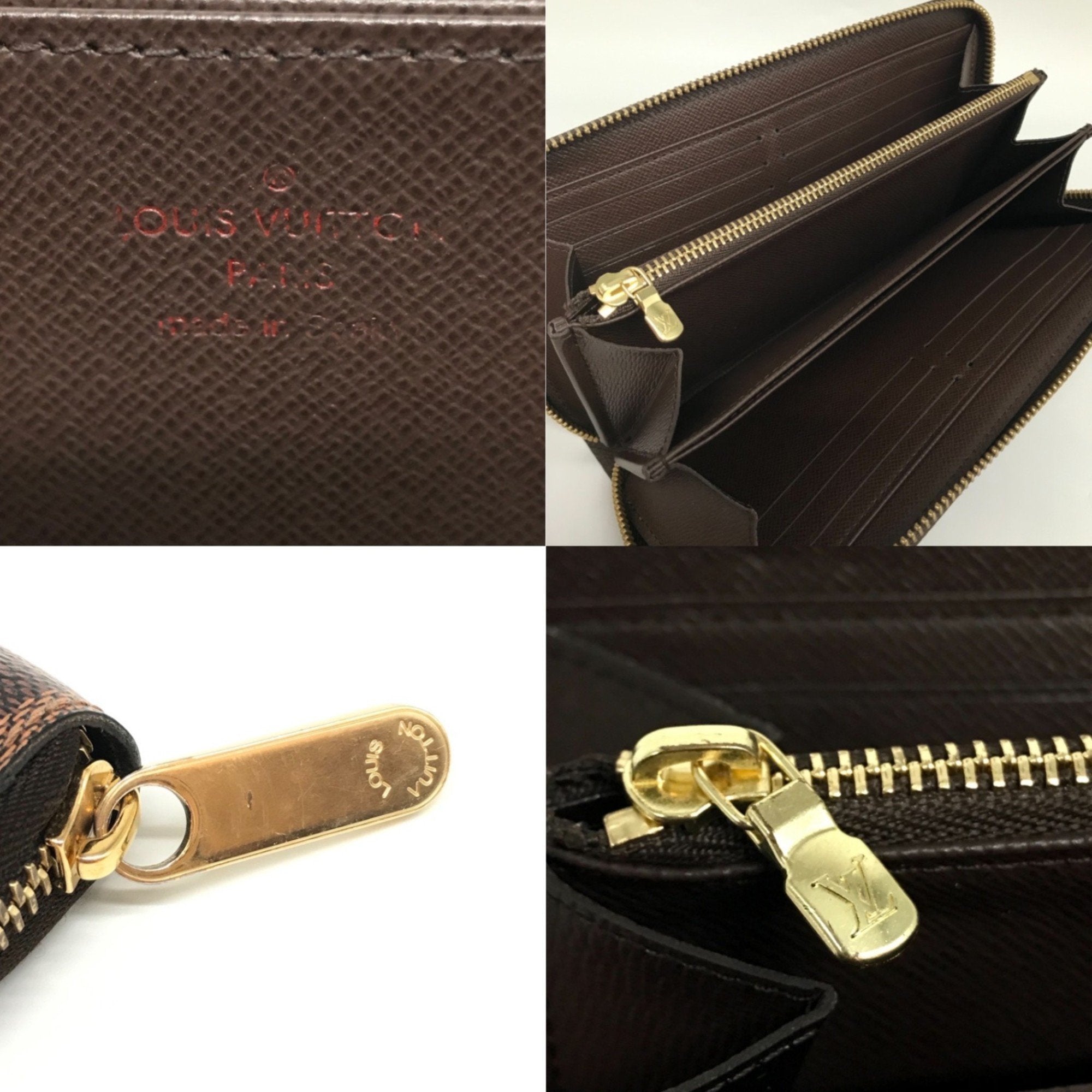 Louis Vuitton Brown Damier Canvas Ebene Damier Canvas Long Wallet (Bi-Fold) (Pre-Owned)
