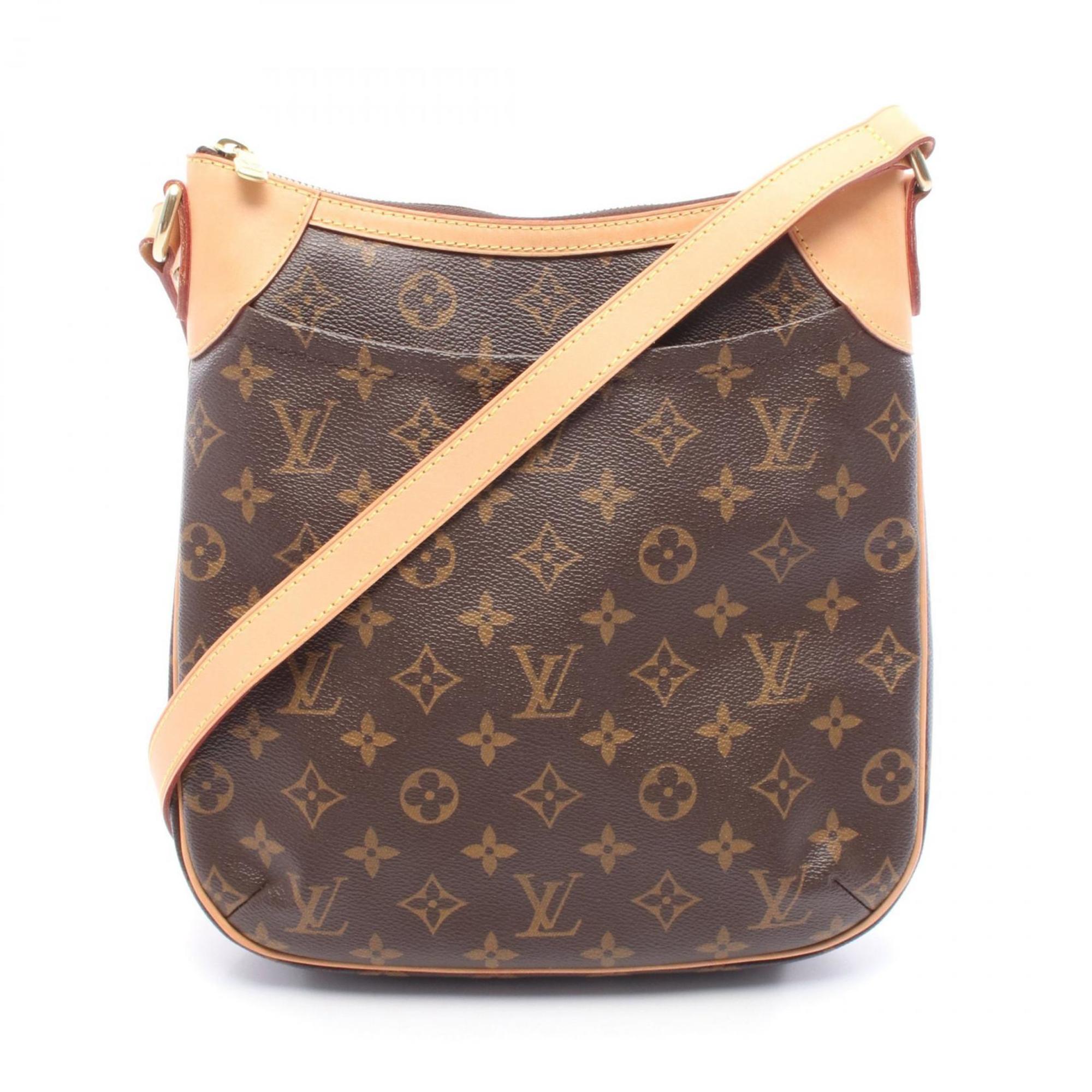 Louis Vuitton Brown Coated Canvas Leather Shoulder Bag (Pre-Owned)