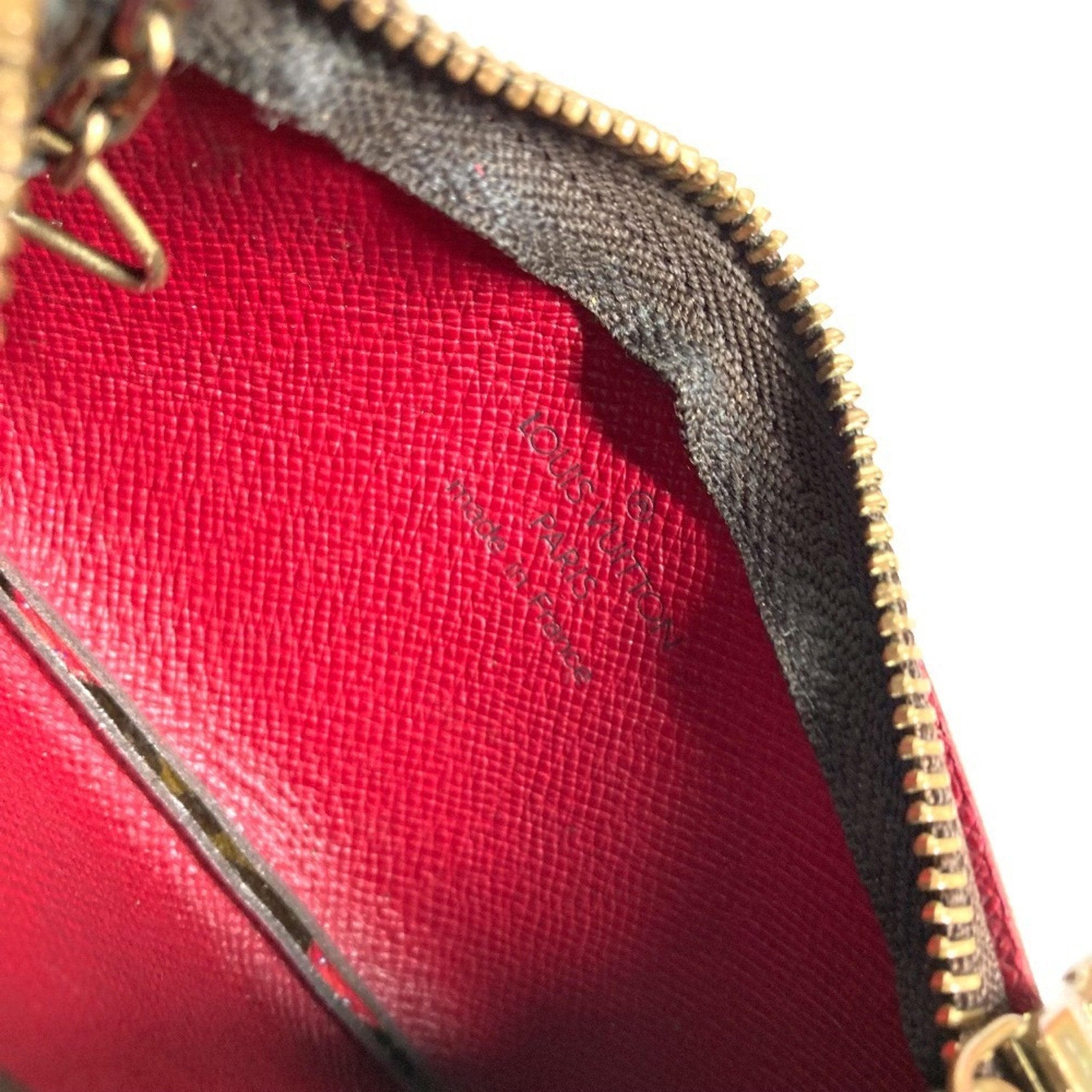 Louis Vuitton Brown Monogram Cherry Red Color Monogram Coin Purse/Coin Case (Pre-Owned)