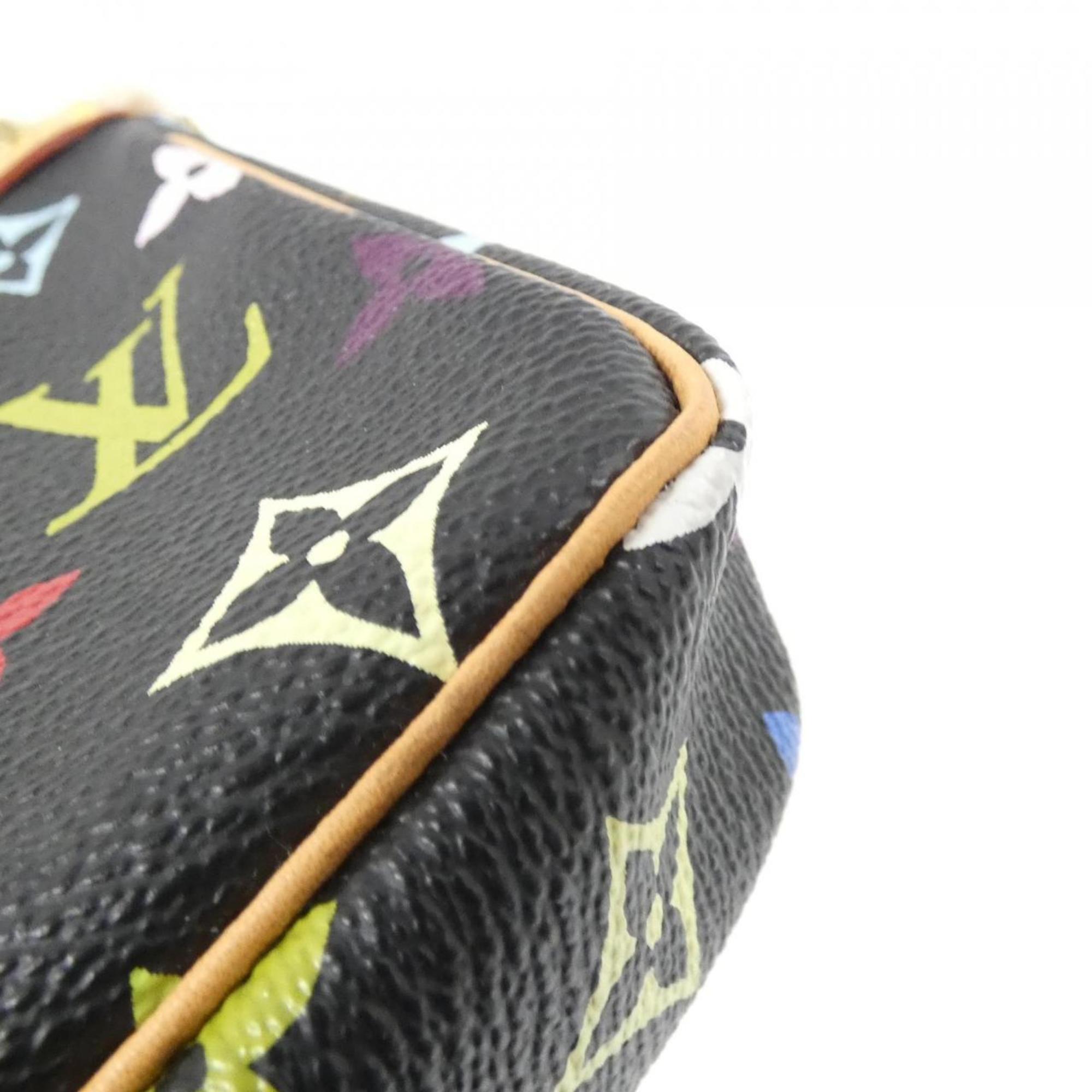 Louis Vuitton Black Multi-Color Coated Canvas Pochette Pouch (Pre-Owned)