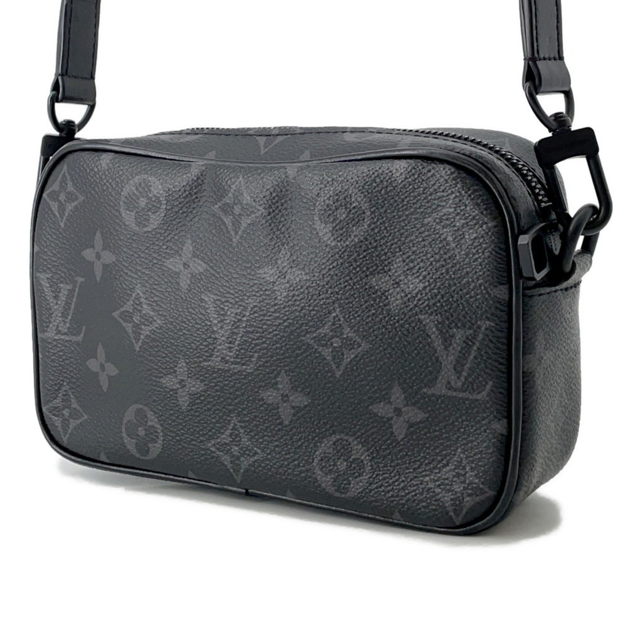 Louis Vuitton Monogram Eclipse Black Noir Monogram Eclipse Chain/Shoulder Wallet (Pre-Owned)