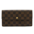 Louis Vuitton Brown Pvc Coated Canvas Damier Canvas Long Wallet (Bi-Fold) (Pre-Owned)