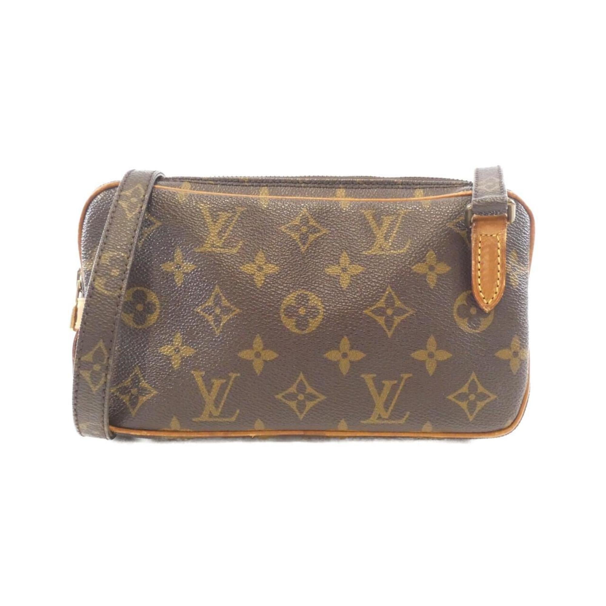 Louis Vuitton Marron Coated Canvas Shoulder Bag (Pre-Owned)