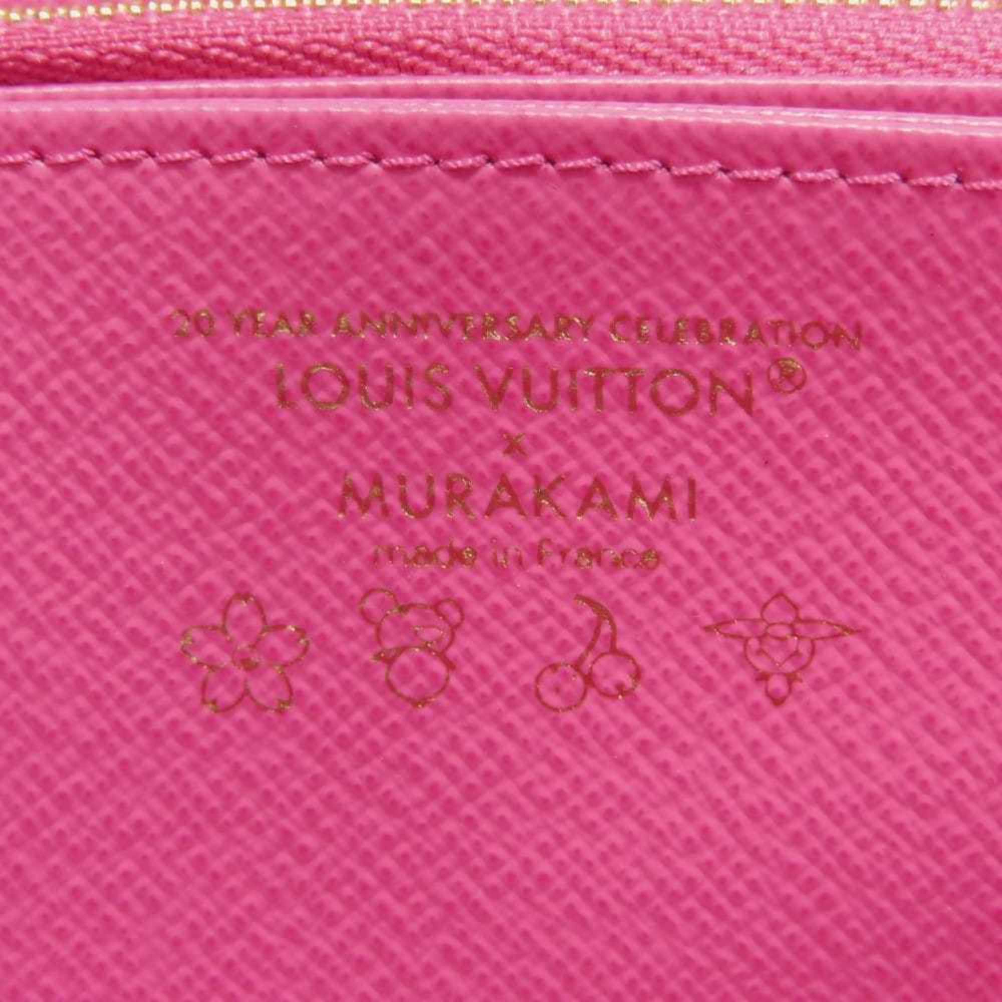 Louis Vuitton Monogram Multi-Color Pink White Monogram Multicolore Canvas Leather Long Wallet (Bi-Fold) (Pre-Owned)