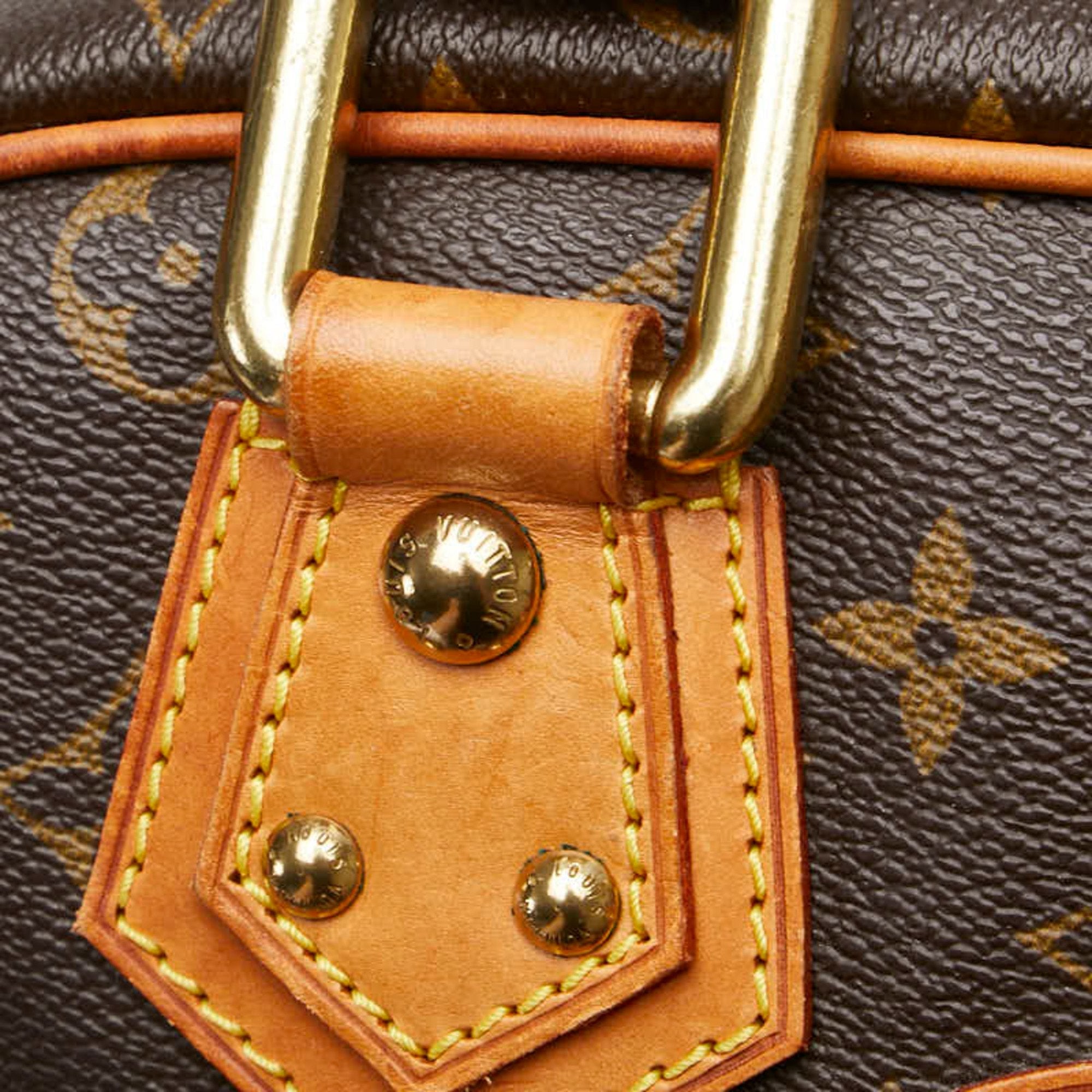 Louis Vuitton Brown Pvc Leather Boston Bag Handbag (Pre-Owned)