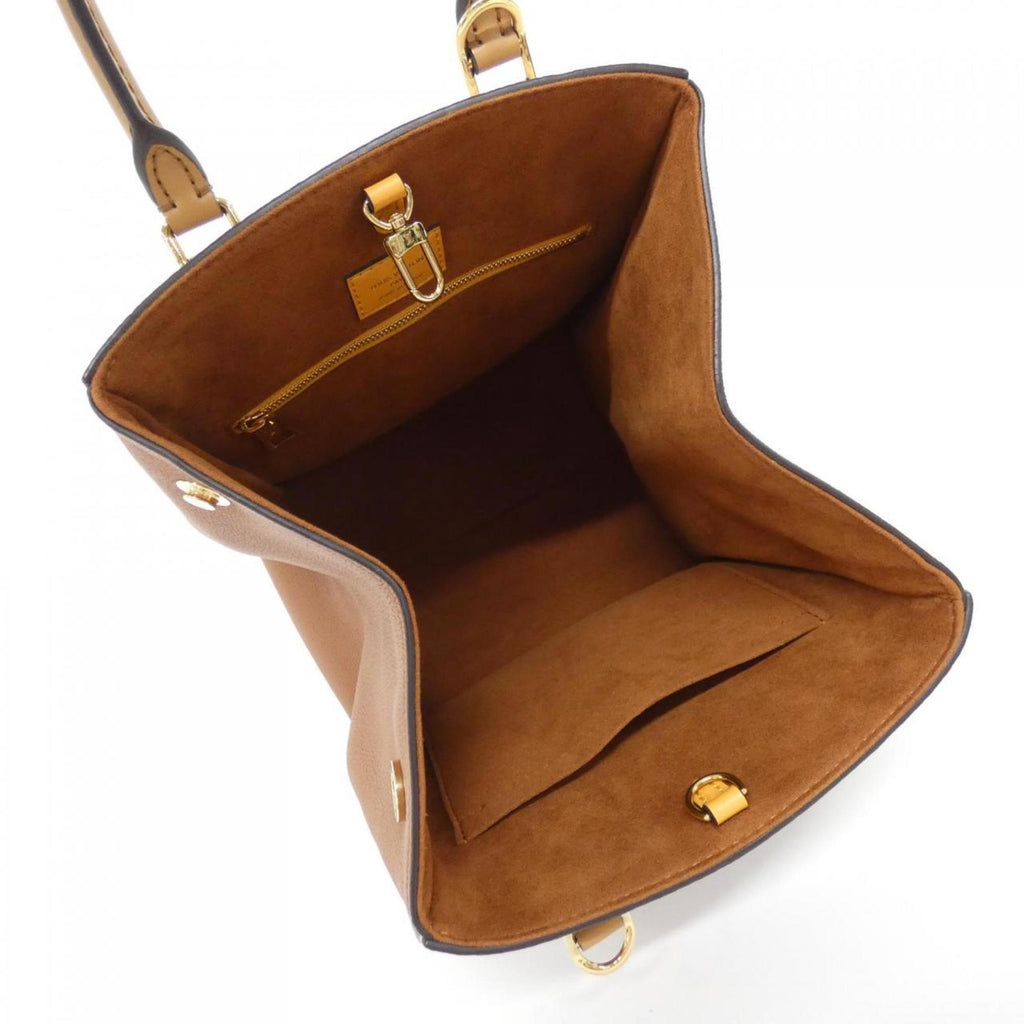 Louis Vuitton Camel Leather Coated Canvas Handbag (Pre-Owned)