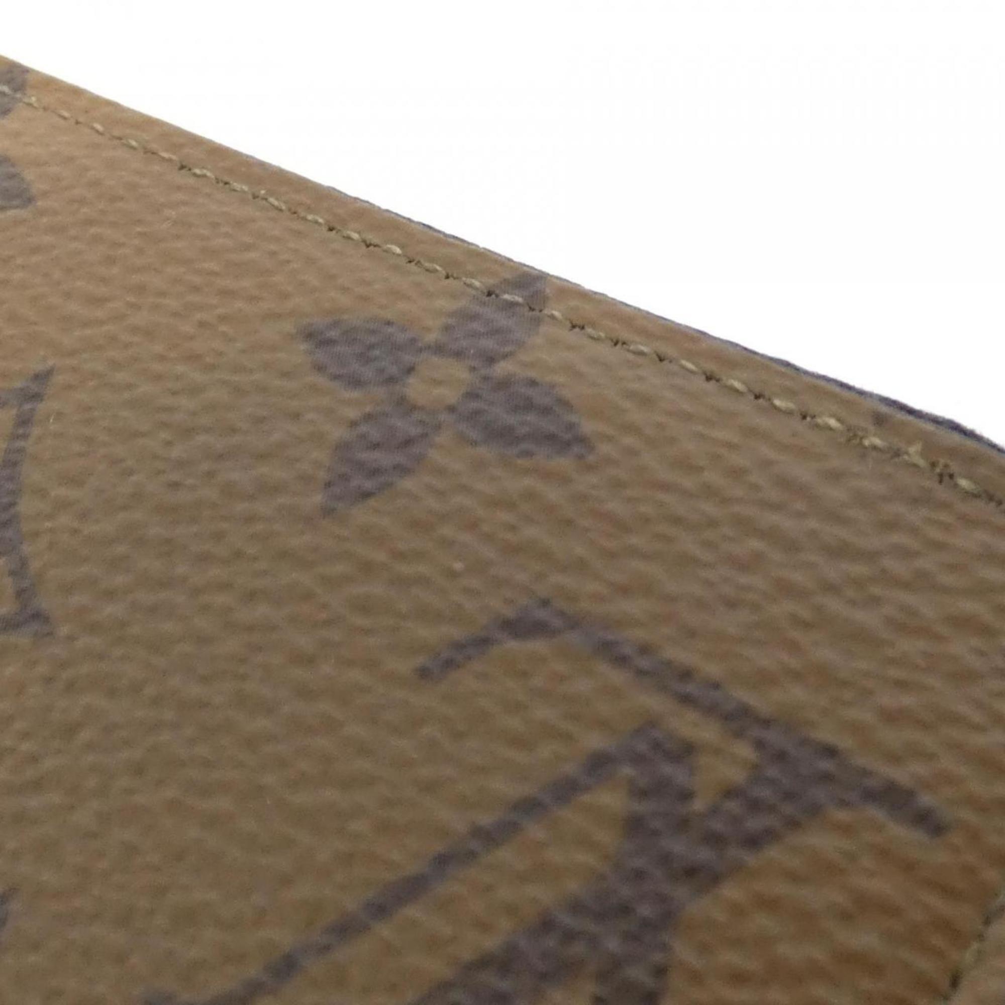 Louis Vuitton Marron Coated Canvas Long Wallet (Bi-Fold) (Pre-Owned)