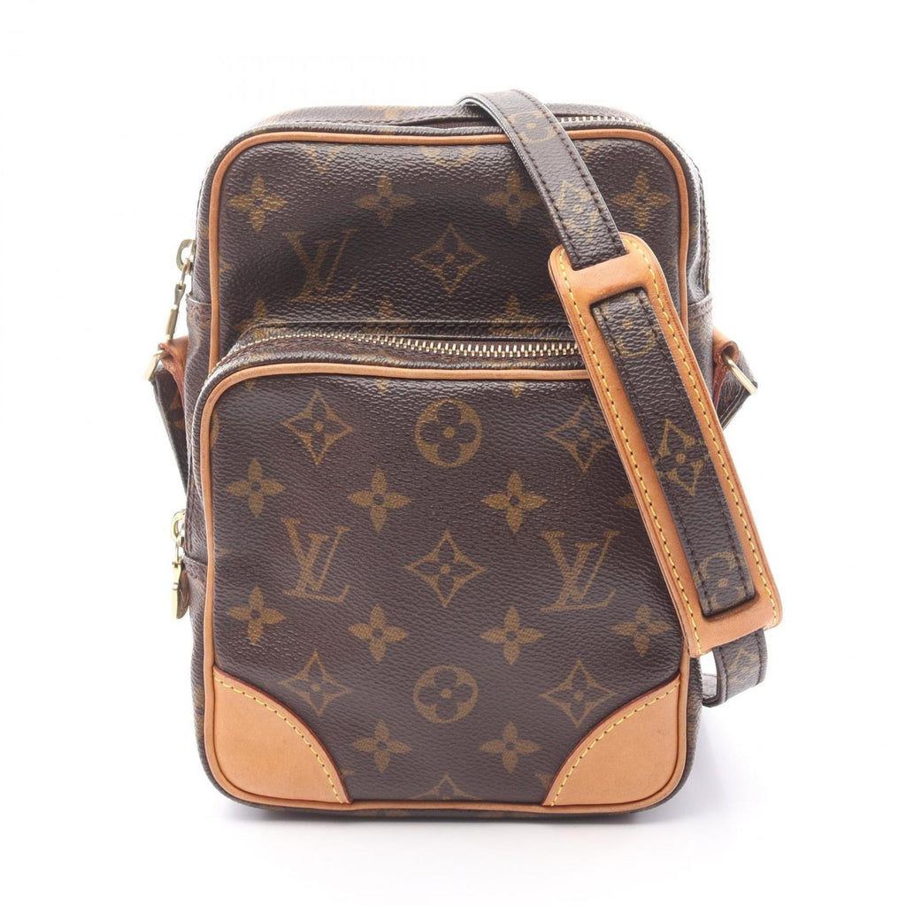 Louis Vuitton Brown Coated Canvas Leather Shoulder Bag (Pre-Owned)