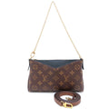 Louis Vuitton Monogram Brown Noir Canvas Leather Handbag (Pre-Owned)