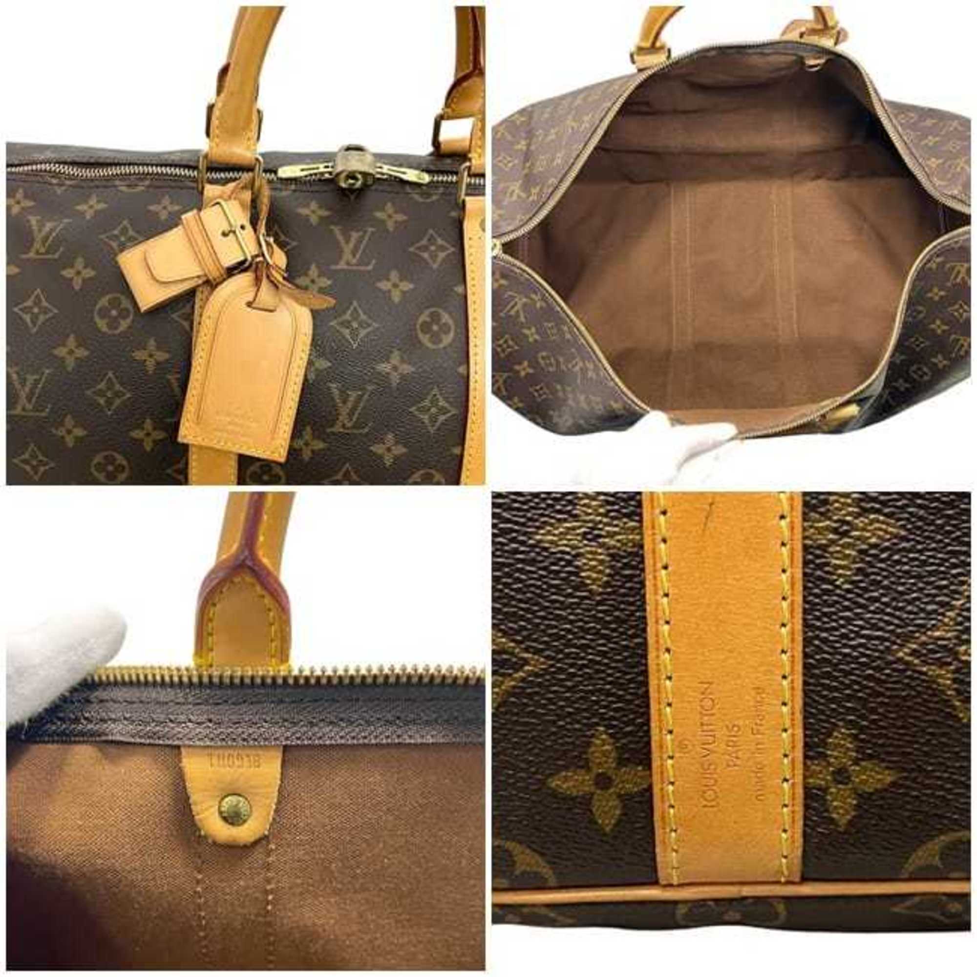 Louis Vuitton Monogram Brown Monogram Leather Boston Bag Shoulder Bag (Pre-Owned)