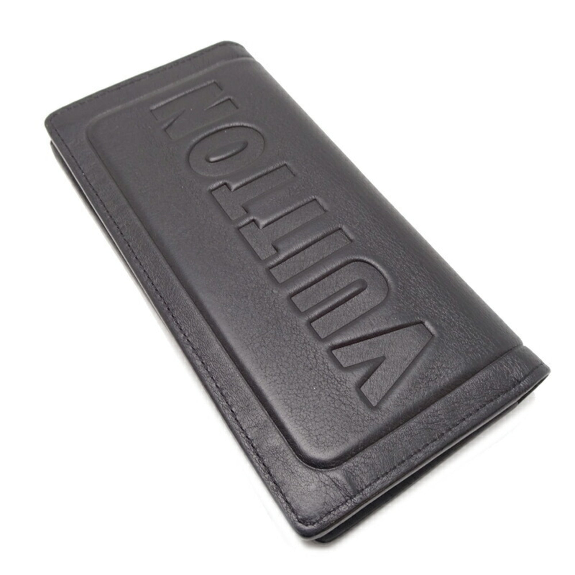 Louis Vuitton Black Noir Long Wallet (Bi-Fold) (Pre-Owned)