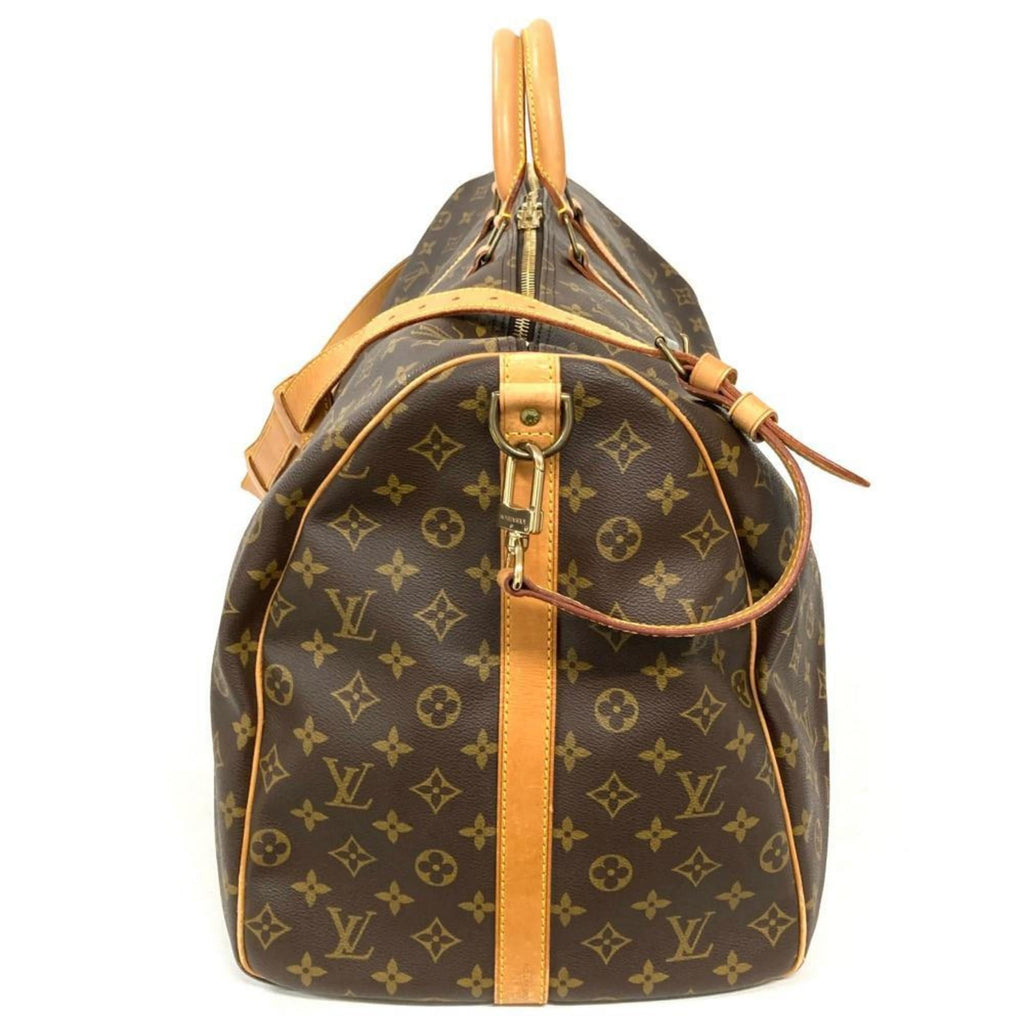 Louis Vuitton Monogram Brown Monogram Leather Boston Bag (Pre-Owned)